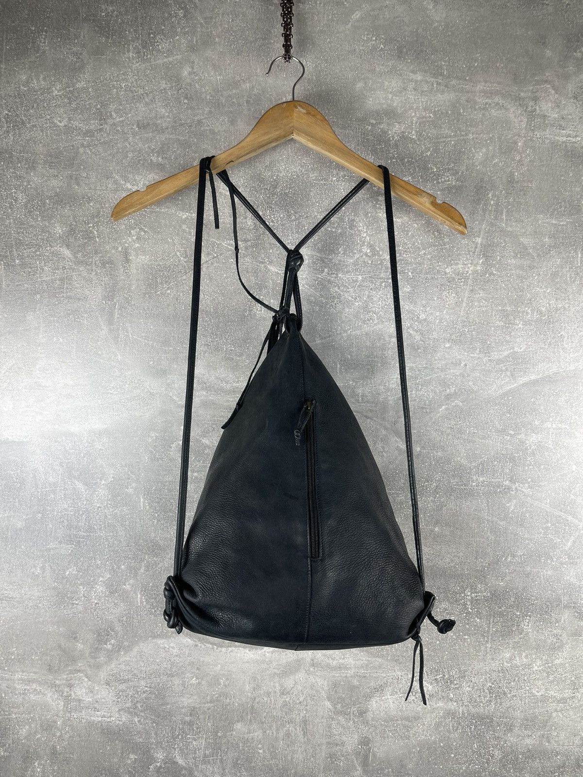 Vintage Avant Garde Yuri Leather Drawstring Backpack Shoulder Bag Size ONE SIZE - 5 Thumbnail