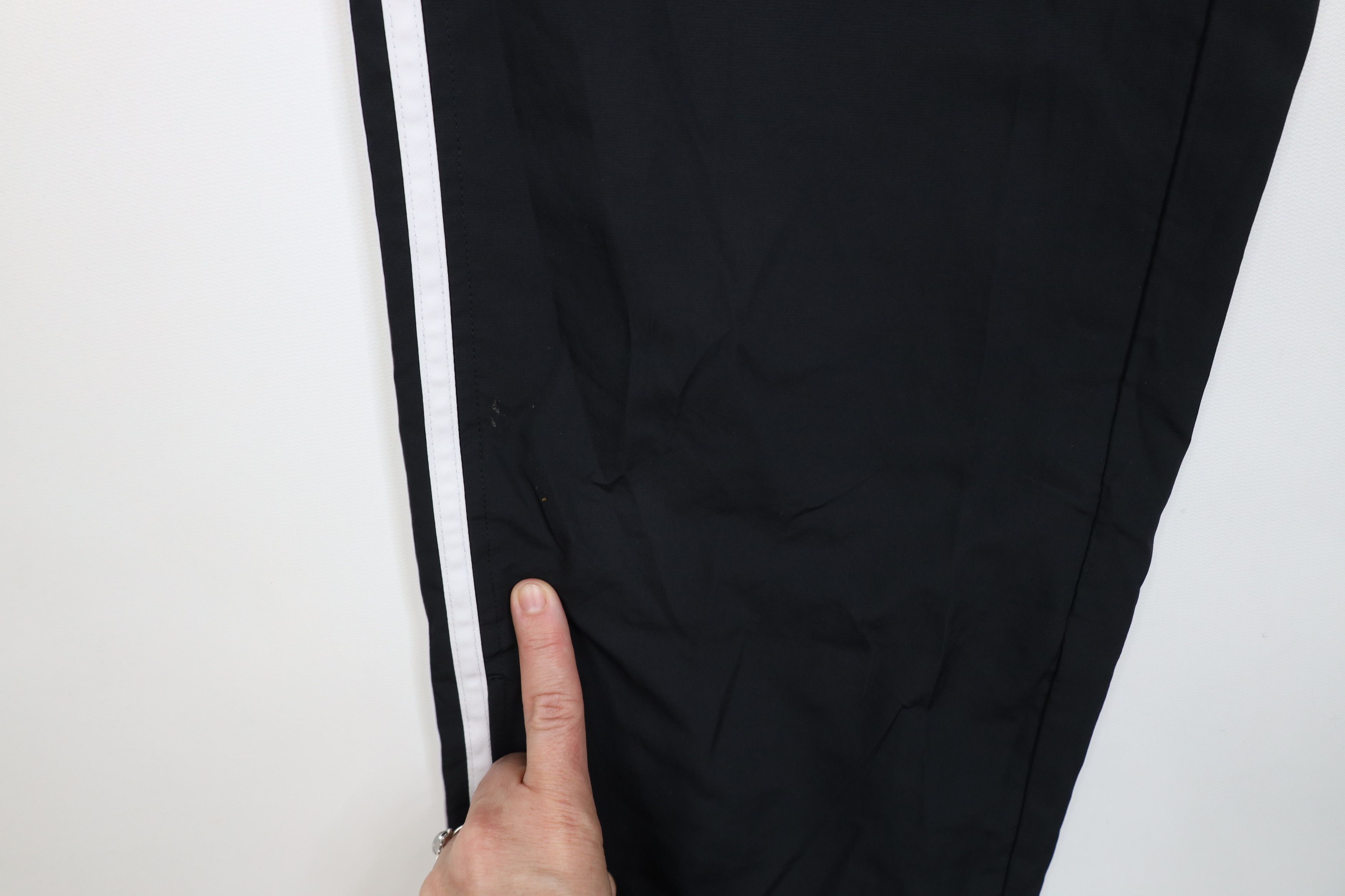 Adidas Vintage Y2K Adidas Striped Lined Windbreaker Pants Black Size 32" / US 10 / IT 46 - 8 Thumbnail