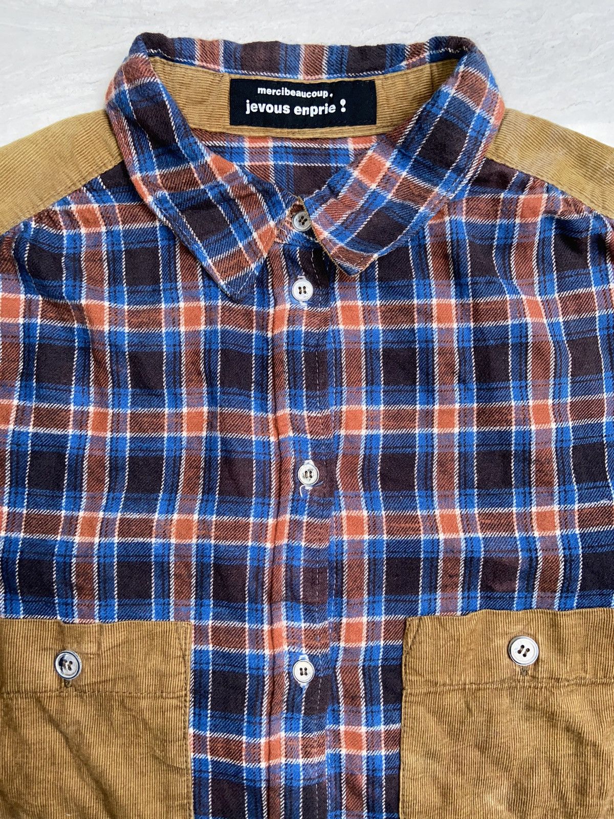 Issey Miyake Mercibeaucoup Jevous Enprie Striped Checkered Shirt Size US XL / EU 56 / 4 - 10 Thumbnail