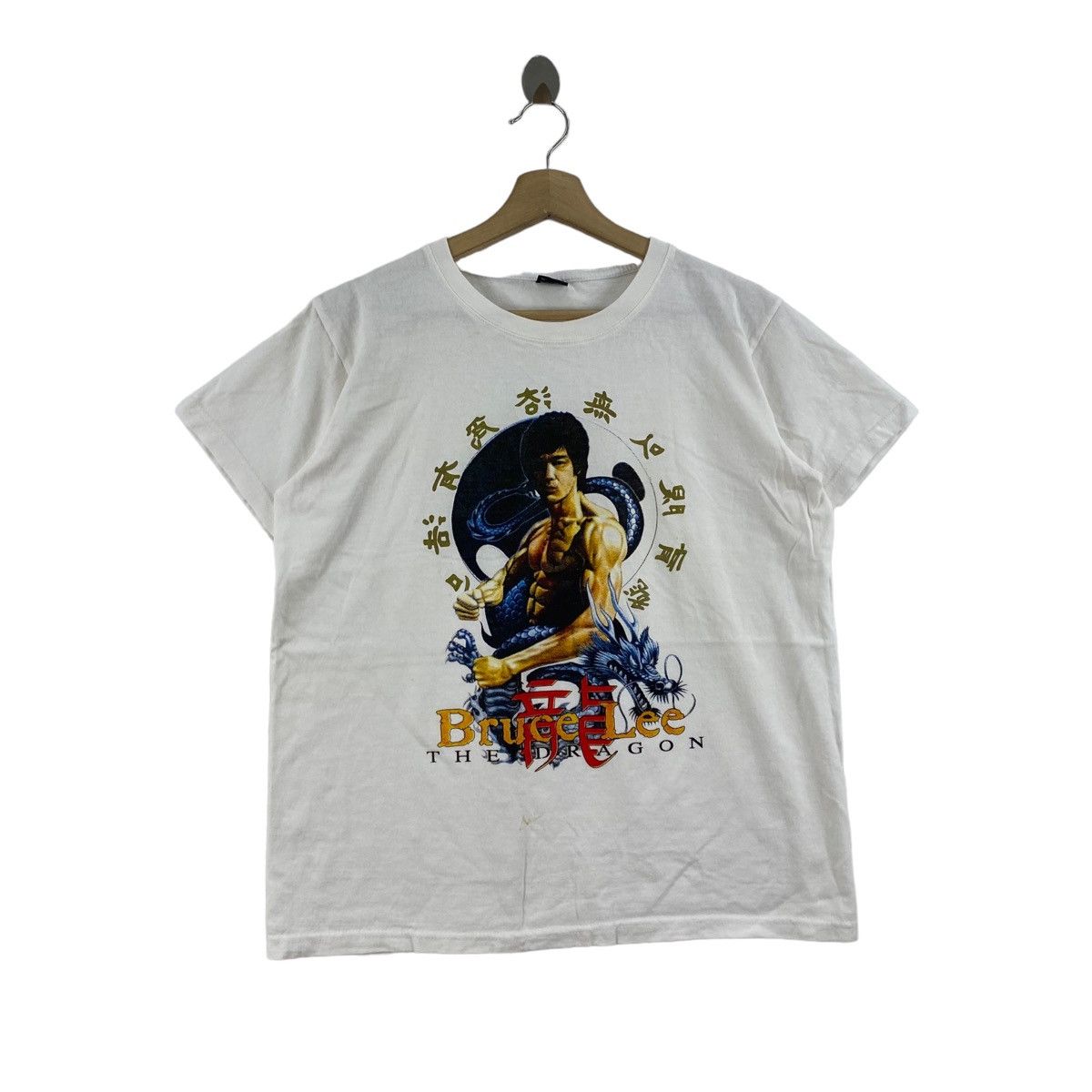 Vintage Vintage 90s BRUCE LEE The Dragons Movie Print White Short Size US L / EU 52-54 / 3 - 1 Thumbnail
