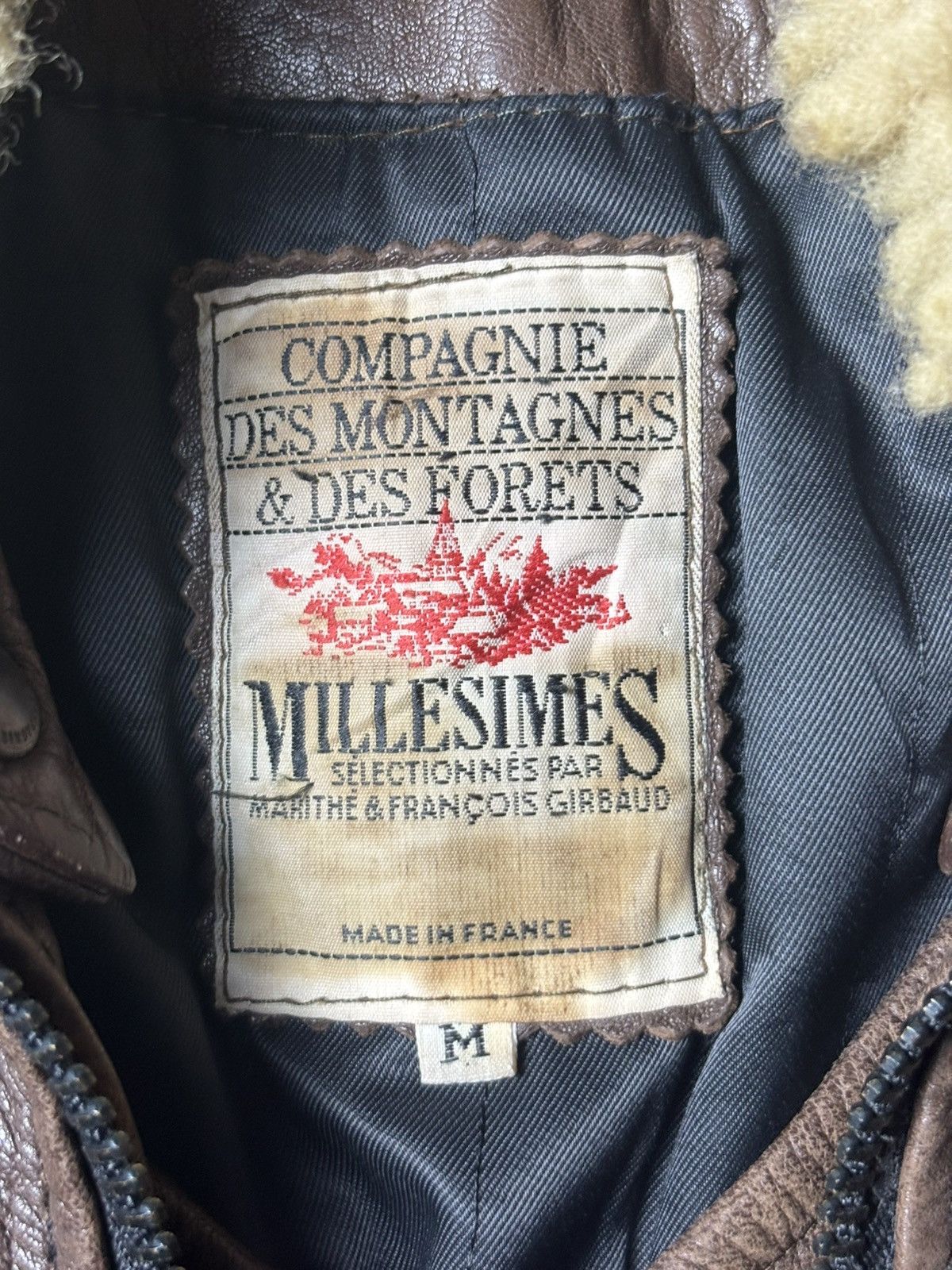 Marithe + Francois Girbaud 1980s Millesimes Shearling Leather Bomber Jacket Size US L / EU 52-54 / 3 - 9 Thumbnail