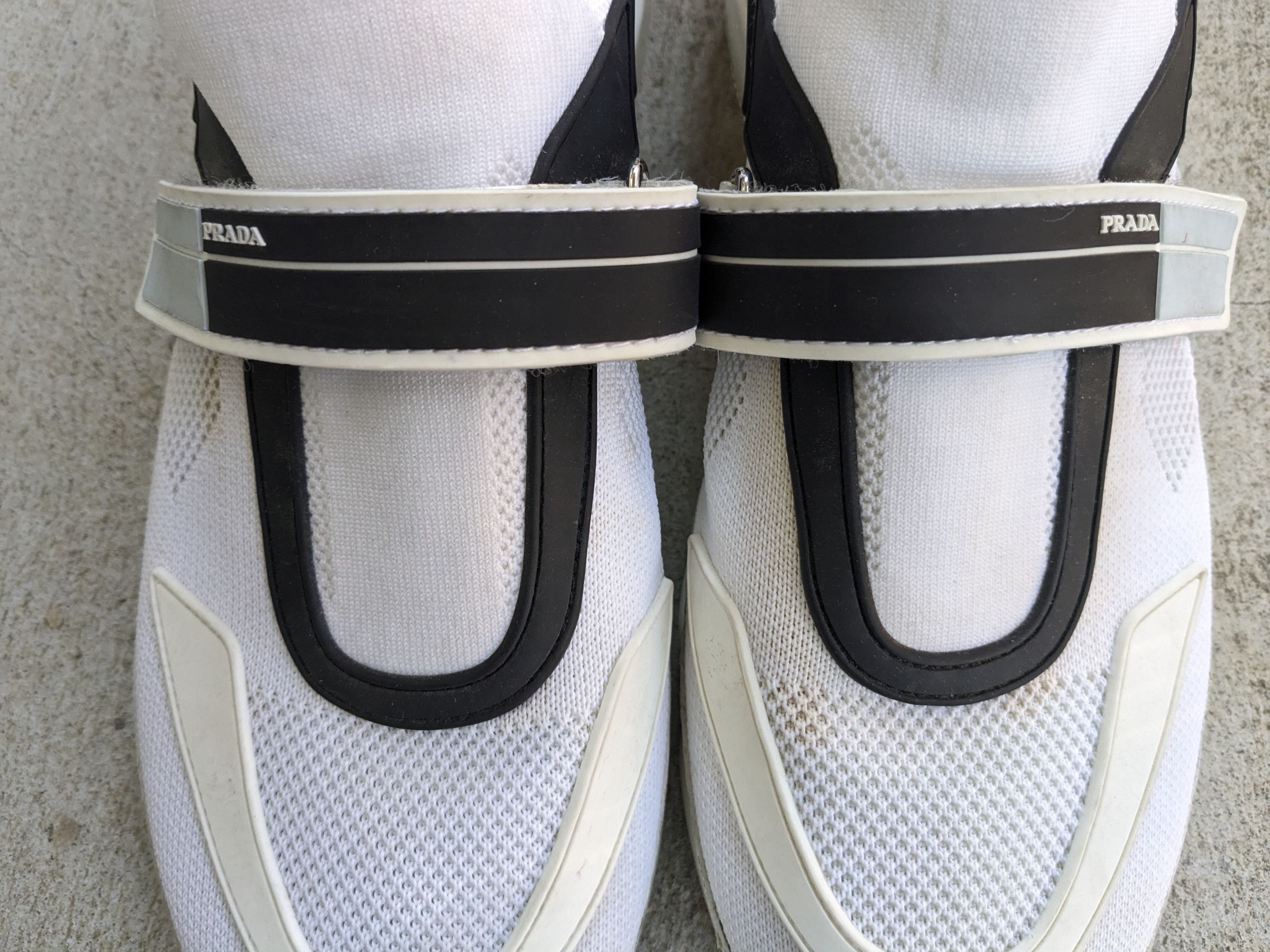 Prada Prada Cloudbust Sneakers White Black 11.5 Straps Low Tops Size US 11.5 / EU 44-45 - 5 Thumbnail