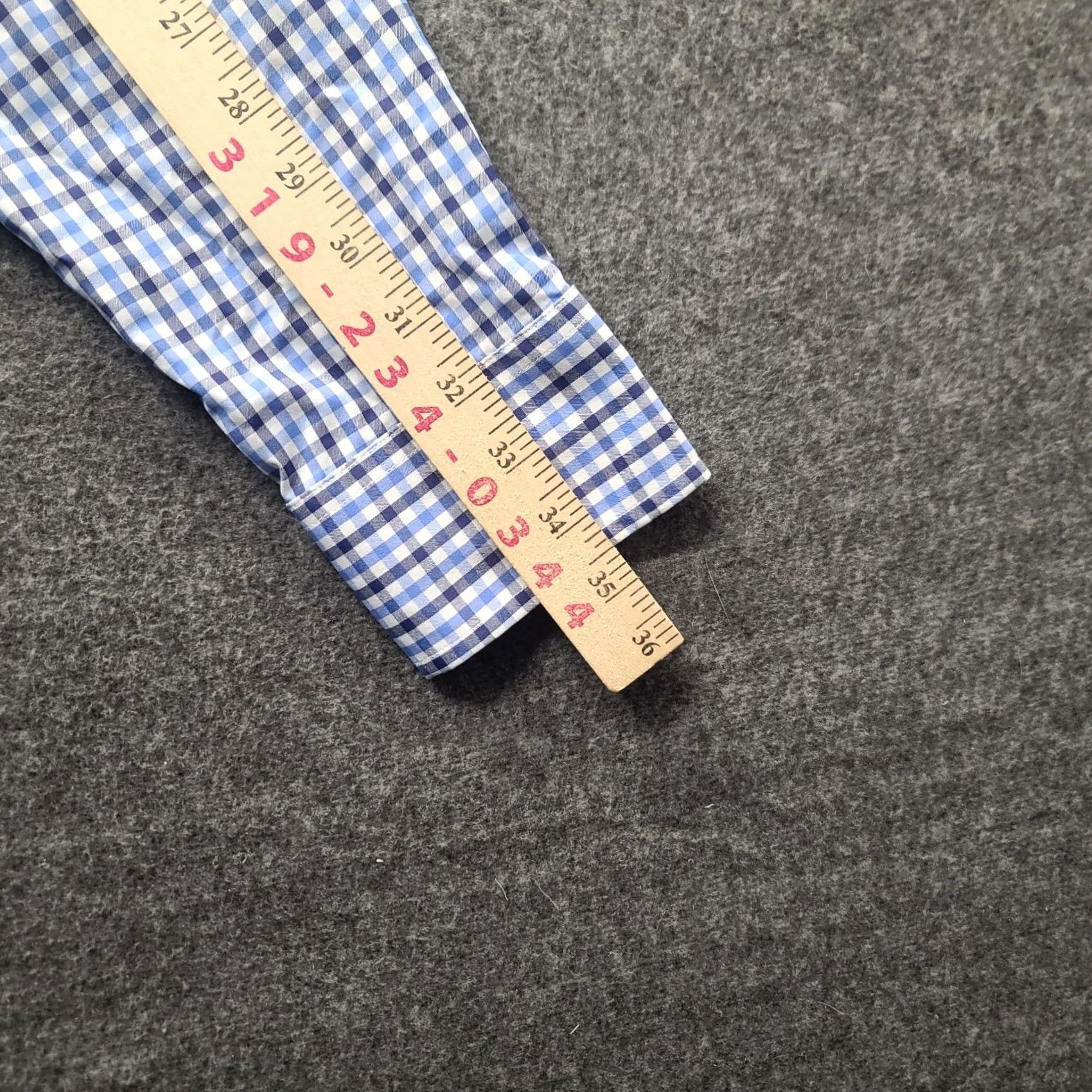 UNTUCKit UNTUCKit Simmons Shirt Mens L Tall Regular Fit Long Sleeve Blue Check Casual Button-Up Size US L / EU 52-54 / 3 - 5 Thumbnail
