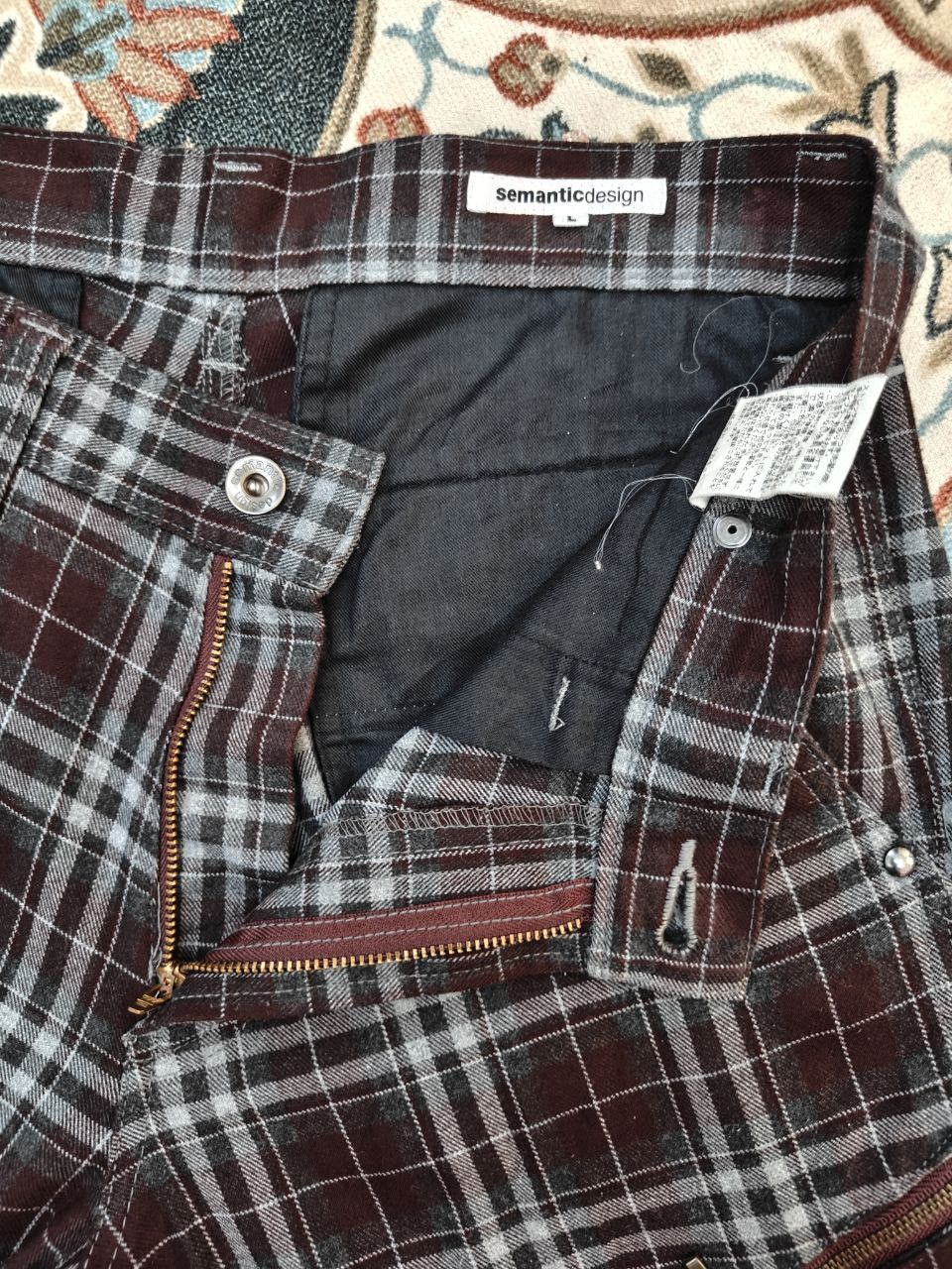 semanticdesign Semantic Design Checkered Pant Size US 31 - 5 Thumbnail