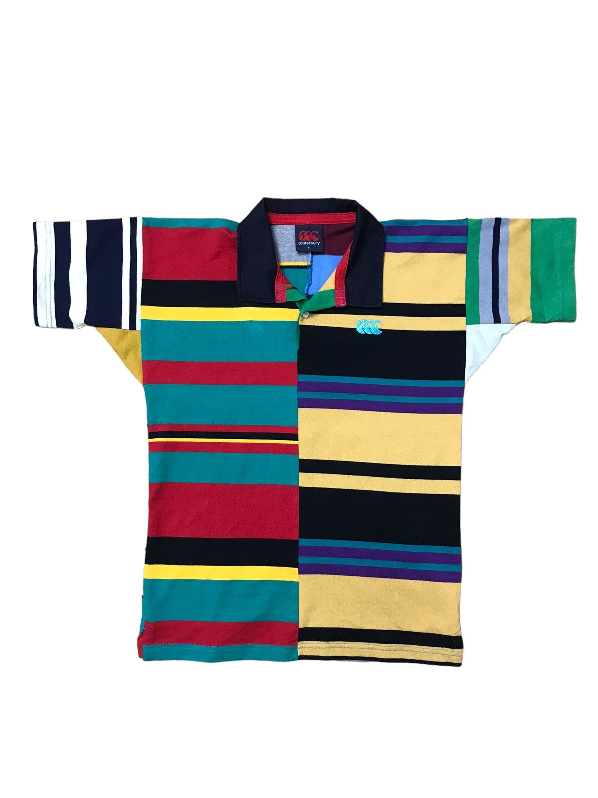 image of Canterbury Of New Zealand x Vintage Canterbury Multicolour Polo T-Shirt, Men's (Size Small)