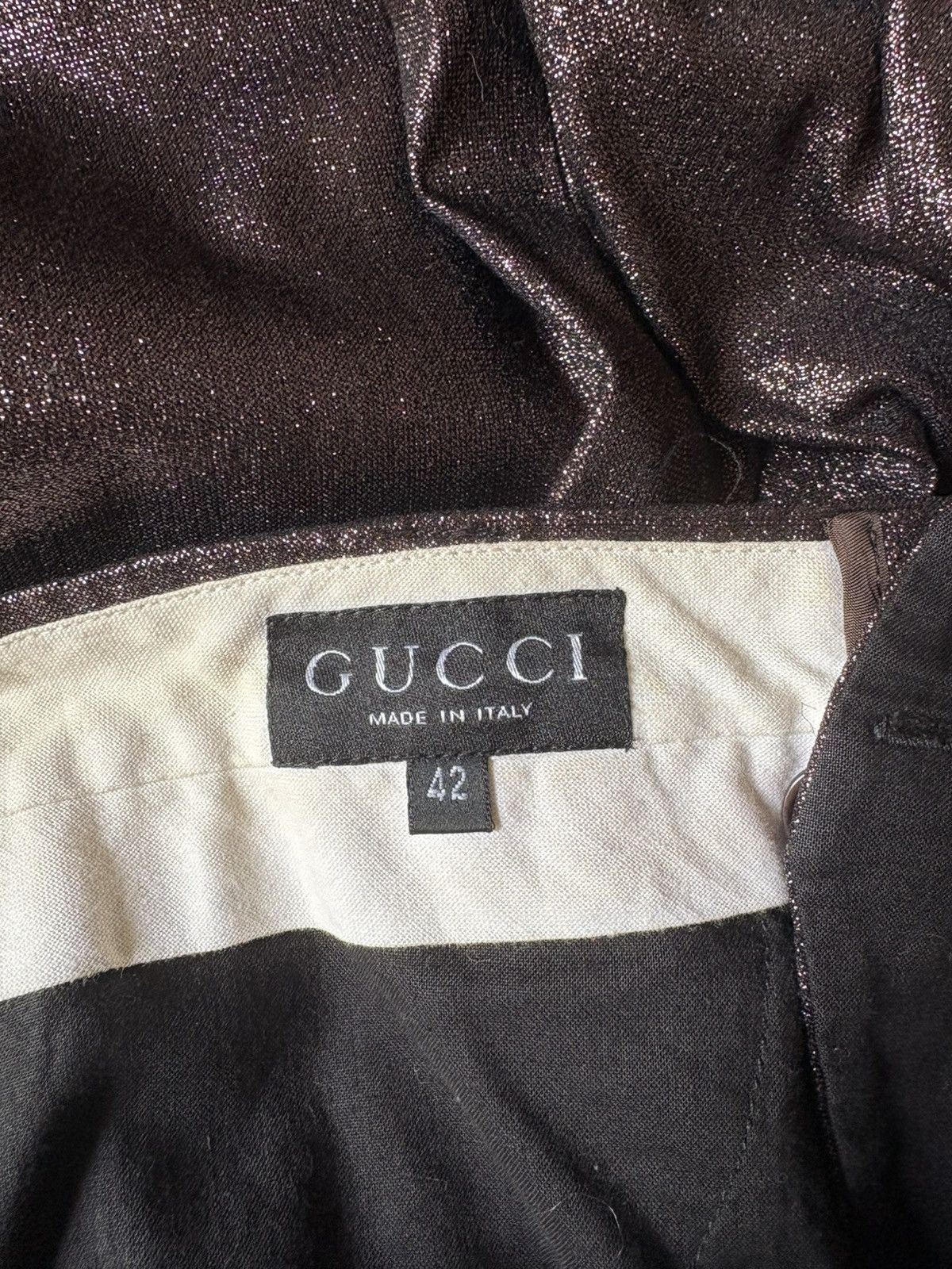 Gucci Gucci Vintage 1997 Metallic Pants Size 28" / US 6 / IT 42 - 5 Thumbnail