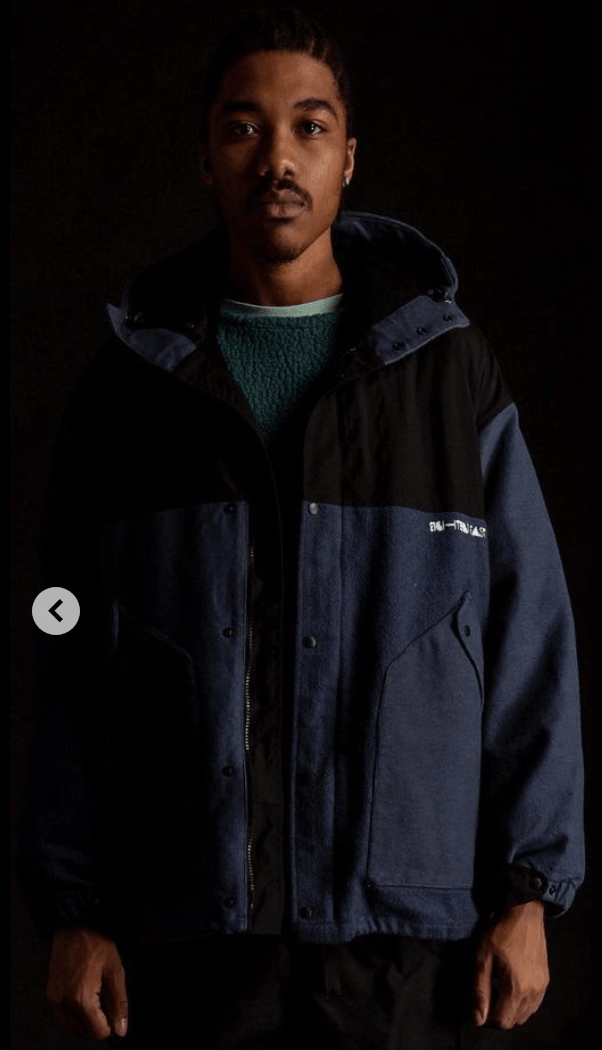 image of 18 East Waterfront Hooded Parka- Deep Slate Patchwork, Men's (Size XL)