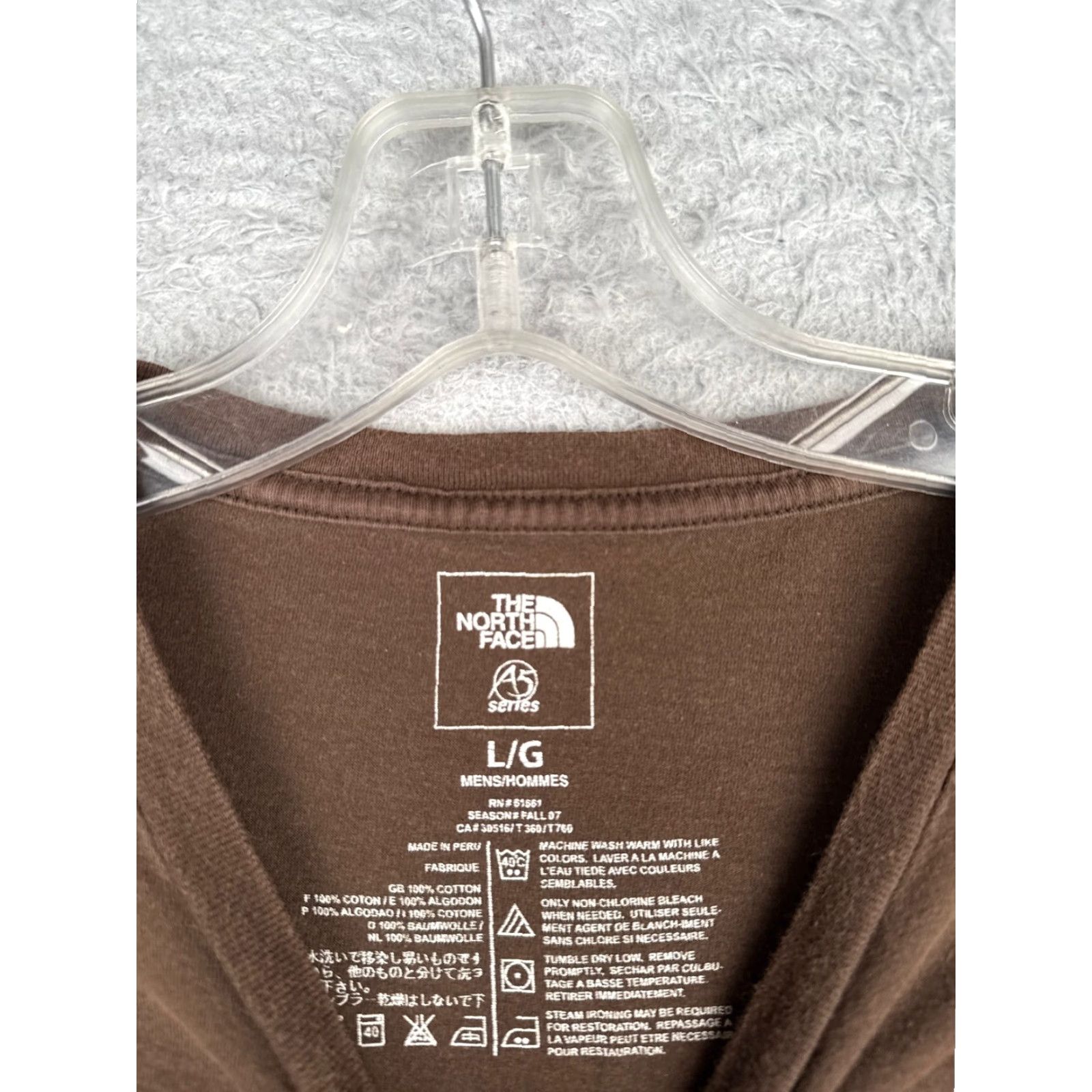 The North Face The North Face Shirt Men L Brown Short Sleeve Crew Neck 100% Cotton Camping Logo T-Shirt Mens Size US L / EU 52-54 / 3 - 7 Thumbnail