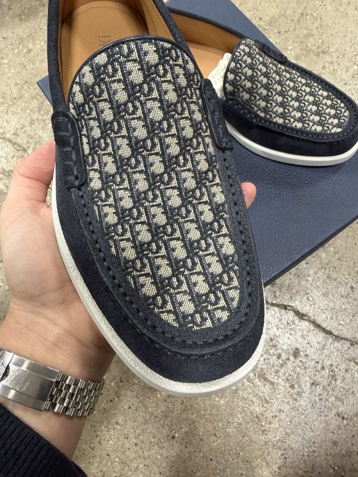 Dior Granville Oblique Suede Loafers NEW 1100$