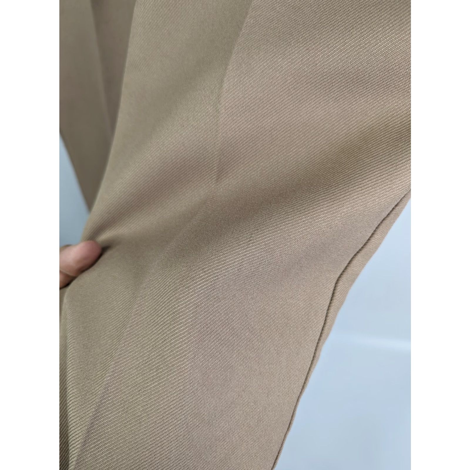 Wrangler Wrangler Mens 36x27 Tan Pant Regular Bootcut USA Made 82682TN Jeans Dress Pants Front Flat Front Polyester Button Logo Regular Fit Brown Men Size US 36 / EU 52 - 3 Thumbnail