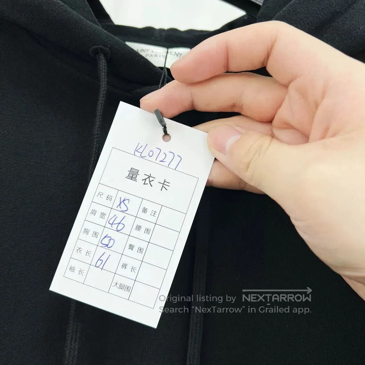 Saint Laurent Paris Saint Laurent Embroidered Logo Hoodie. Size XS / US 0-2 / IT 36-38 - 7 Thumbnail