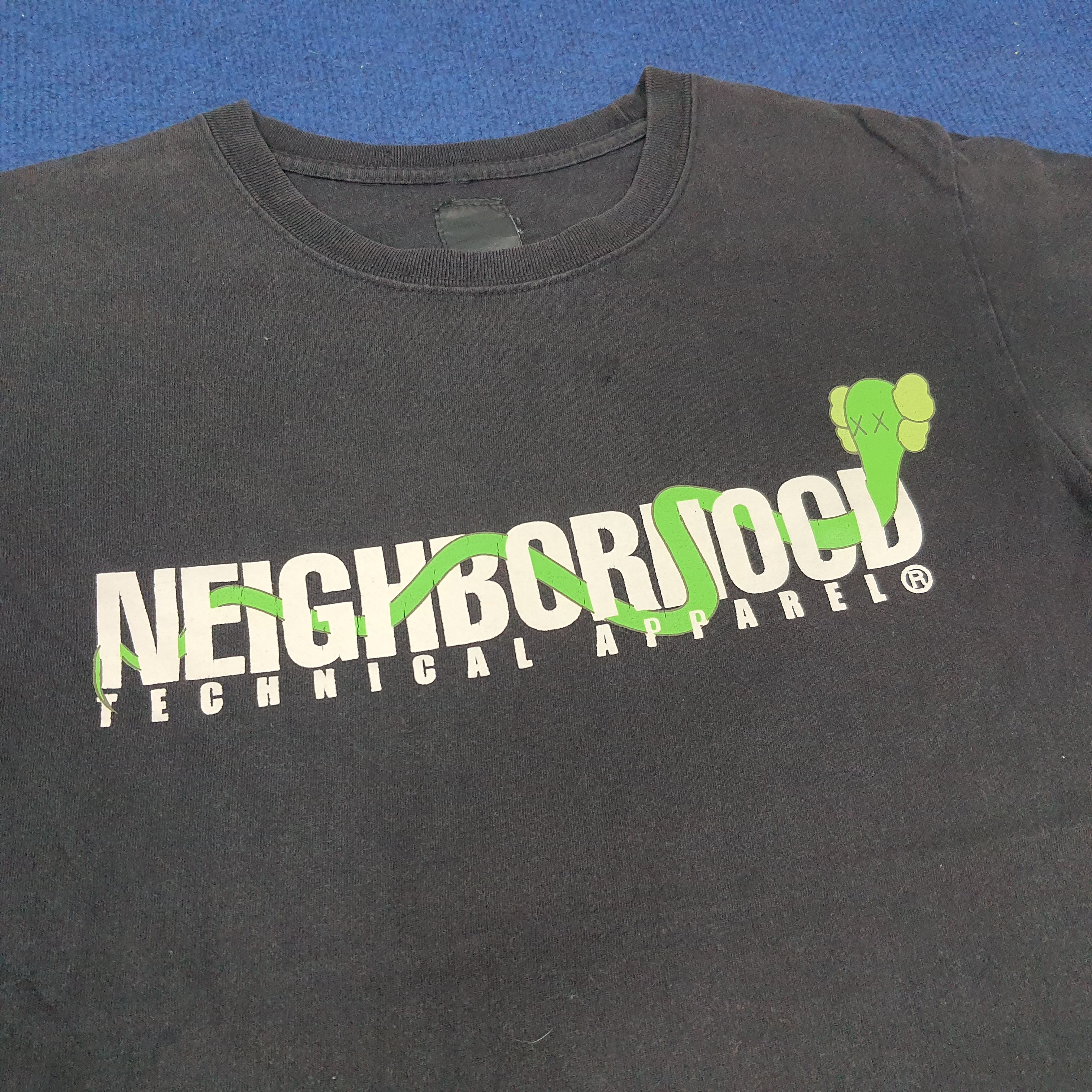 Vintage Neighborhood x Kaws Japan Streetwear Brand Tshirt