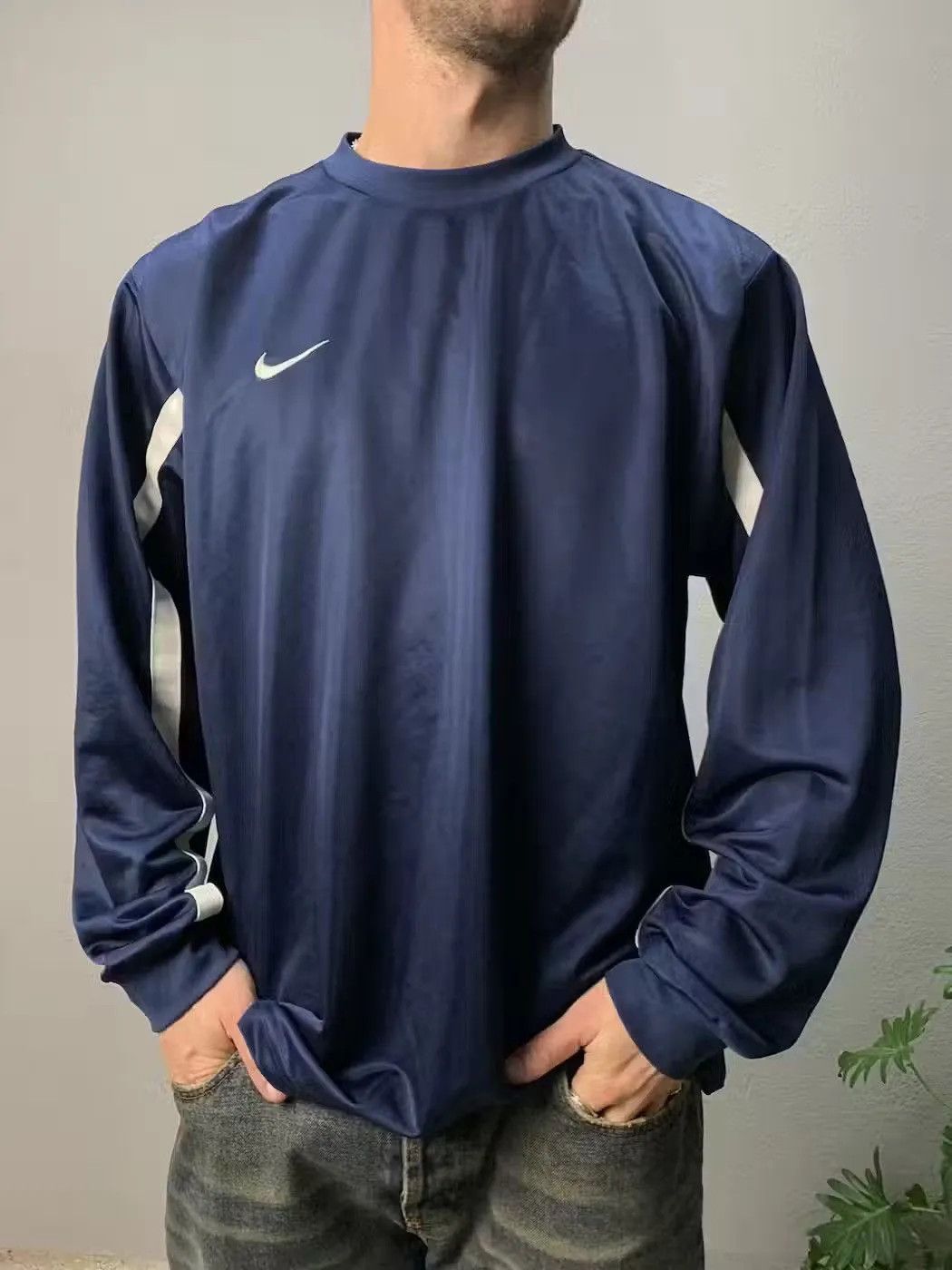 Nike × Vintage Vintage Nike Drill Rugby Polo Long Sleeve Y2K by swoosh Size US XL / EU 56 / 4 - 2 Thumbnail