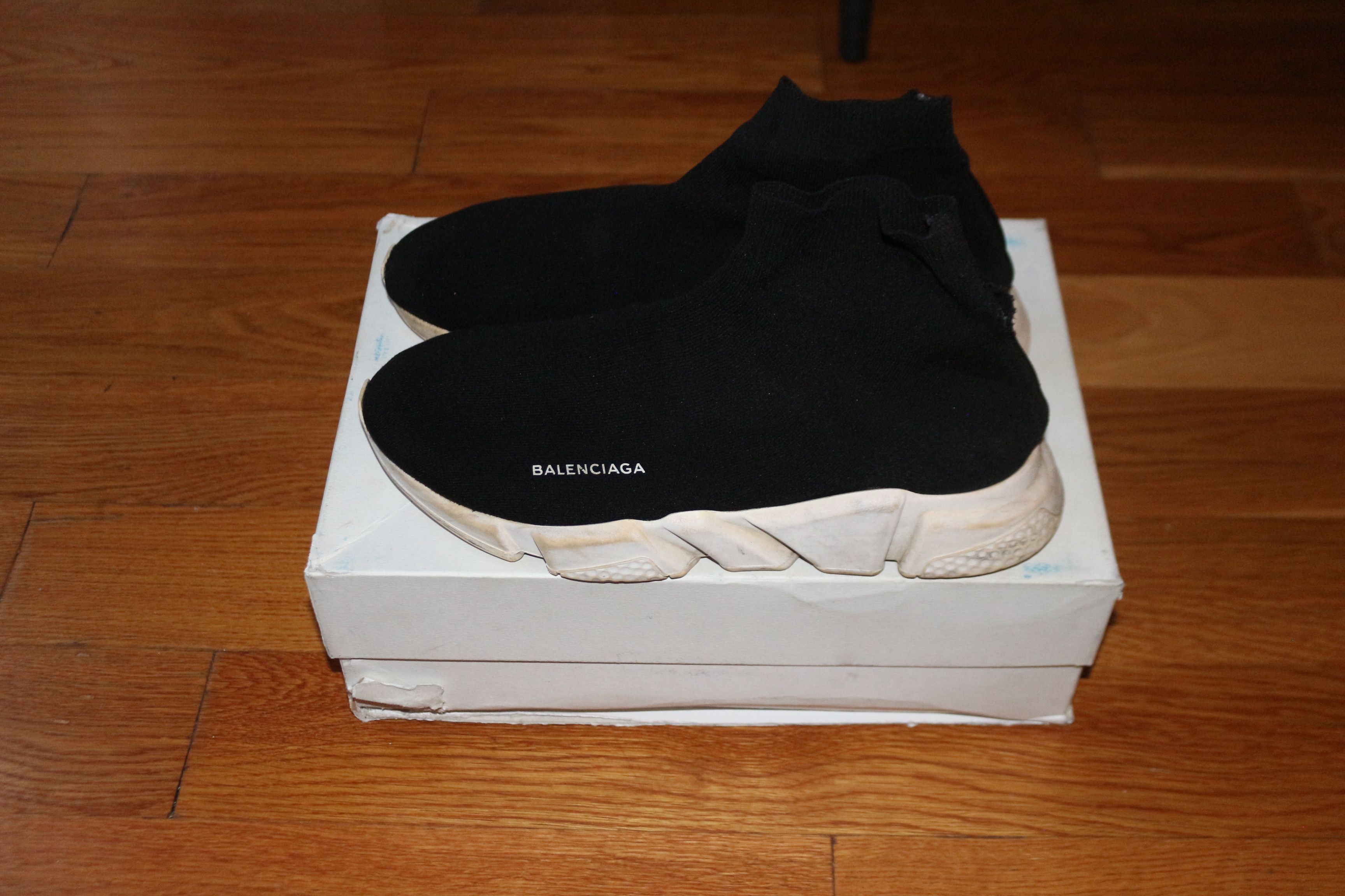 Balenciaga Balenciaga Speed Trainer Mid 'Black White' Size US 12 / EU 45 - 1 Thumbnail