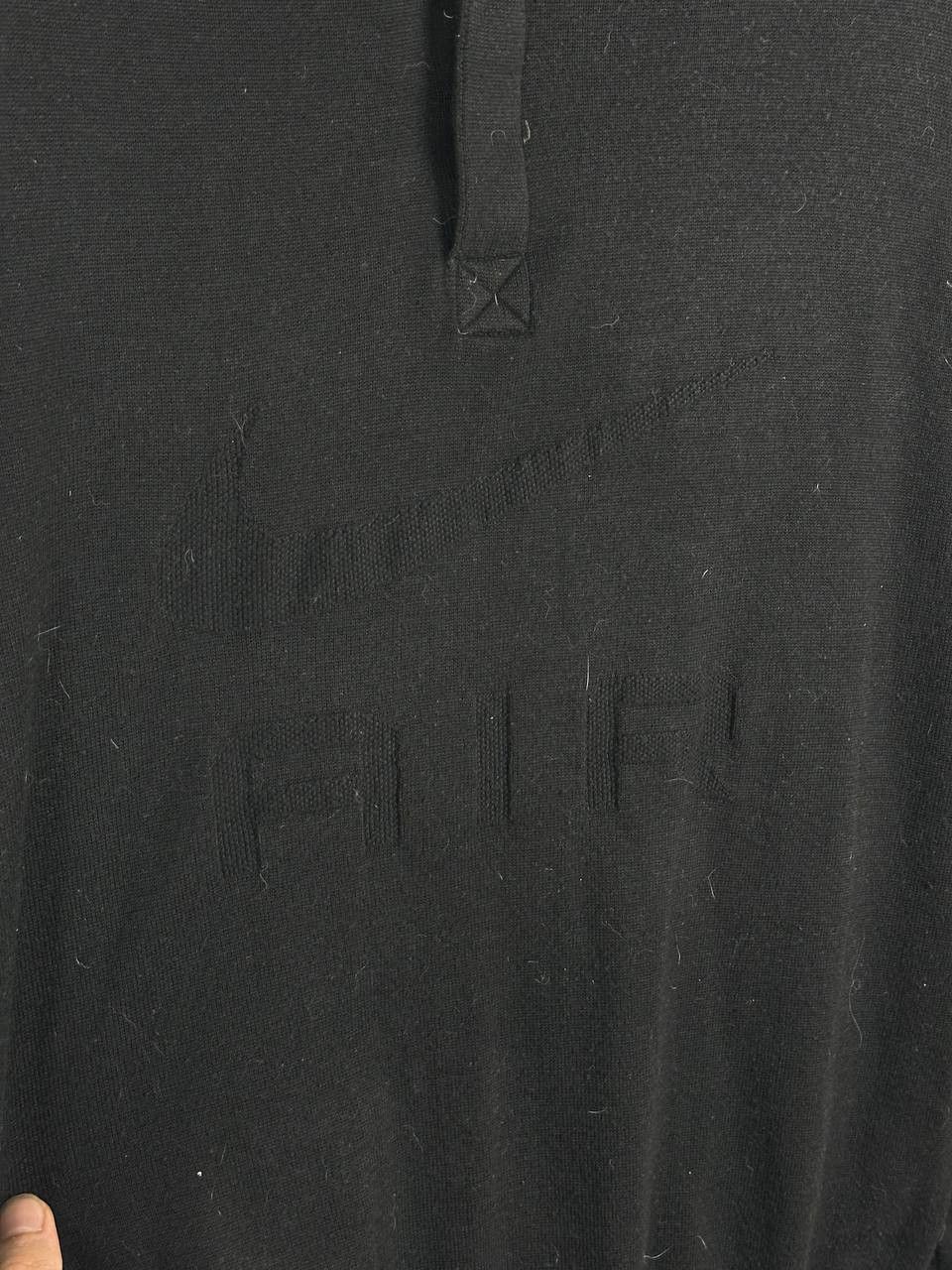 Nike × Vintage Drill Y2K Nike AIR Wool Big Logo Rugby Polo Sweater Size US M / EU 48-50 / 2 - 4 Thumbnail