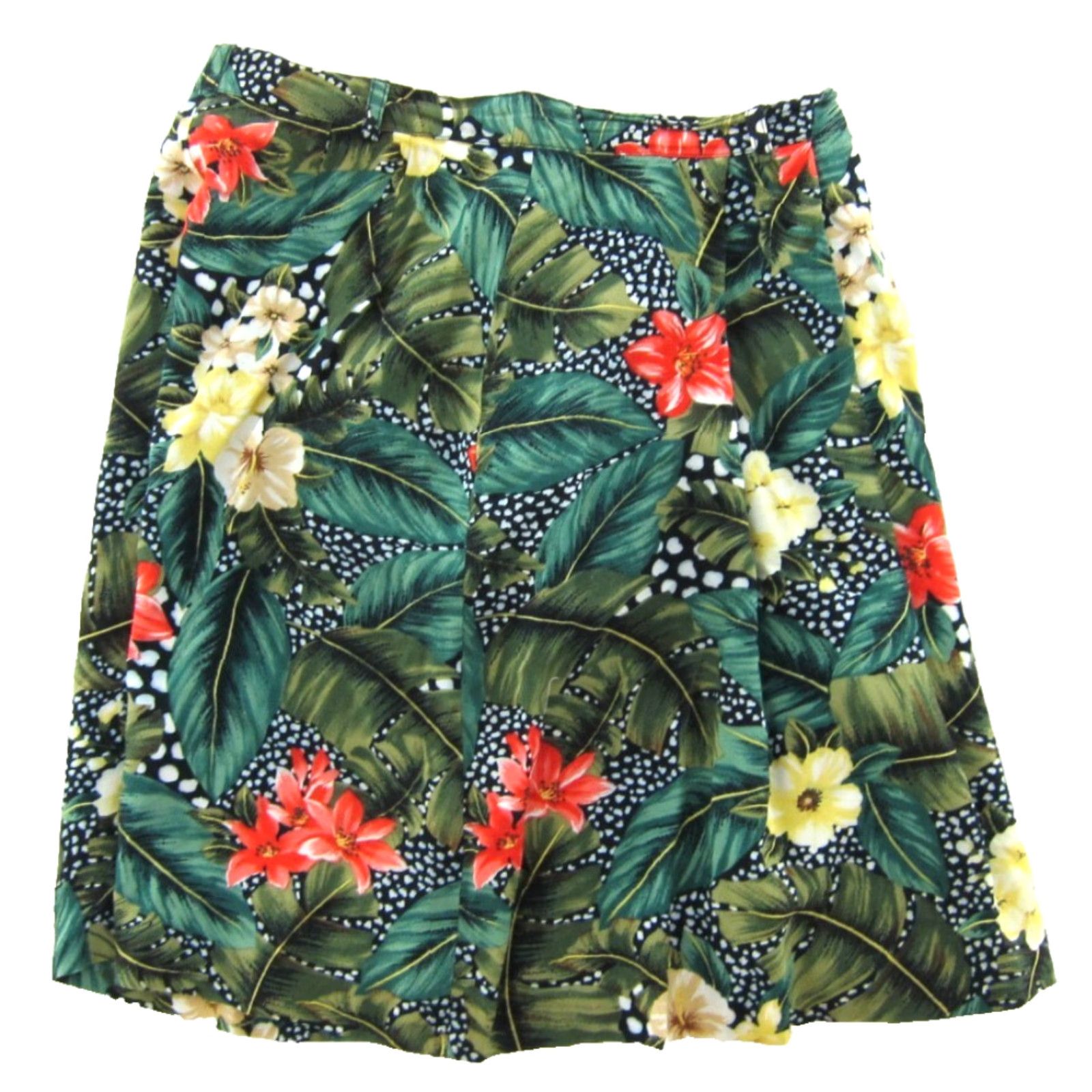 Liz Claiborne VTG Liz Claiborne Bermuda Shorts Floral Pocket High Rise Rayon Green Pink Yellow Small Womens Size 28" / US 6 / IT 42 - 5 Thumbnail