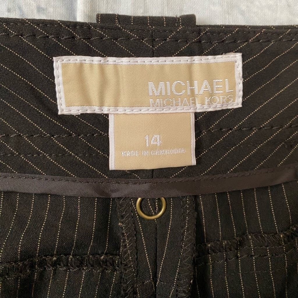 Michael Kors Michael Kors women 14 pin stripe dress pants brown Size 36" / US 14 / IT 50 - 4 Thumbnail