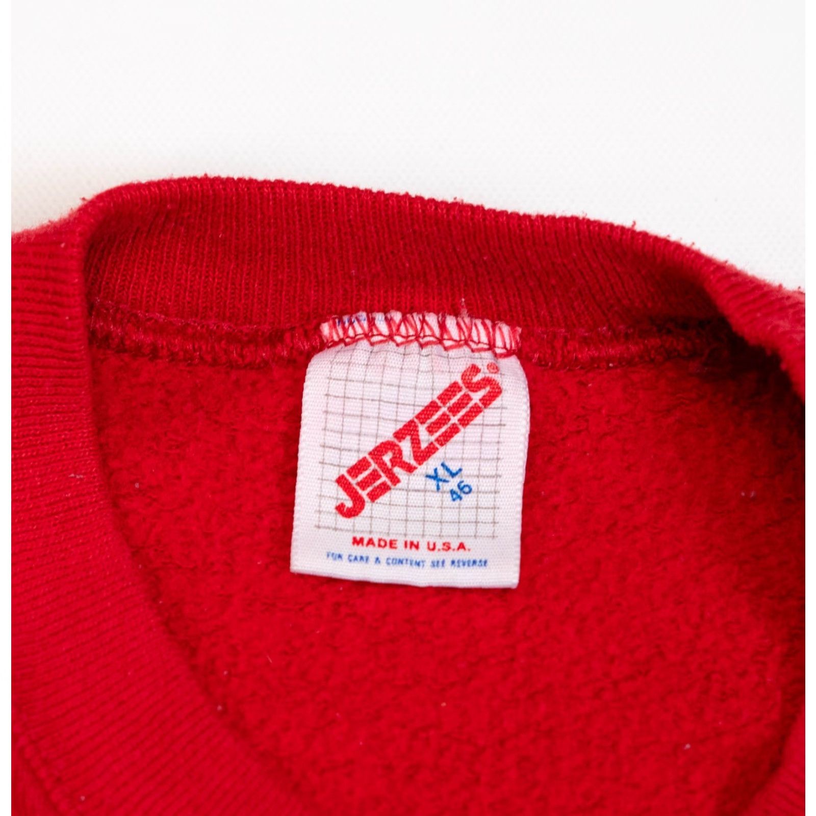 Jerzees VINTAGE Jerzees Sweatshirt Women XL Red Crew Neck Pug Dragon Embroidered Fleece 90s Vintage Dog USA Figurative Art Cozy Pullover Size XL / US 12-14 / IT 48-50 - 4 Thumbnail