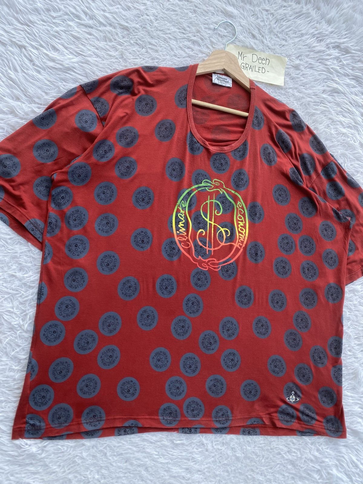 Vivienne Westwood Rare Vivienne Westwood Climate Change Evolution Tshirt Size L / US 10 / IT 46 - 6 Thumbnail