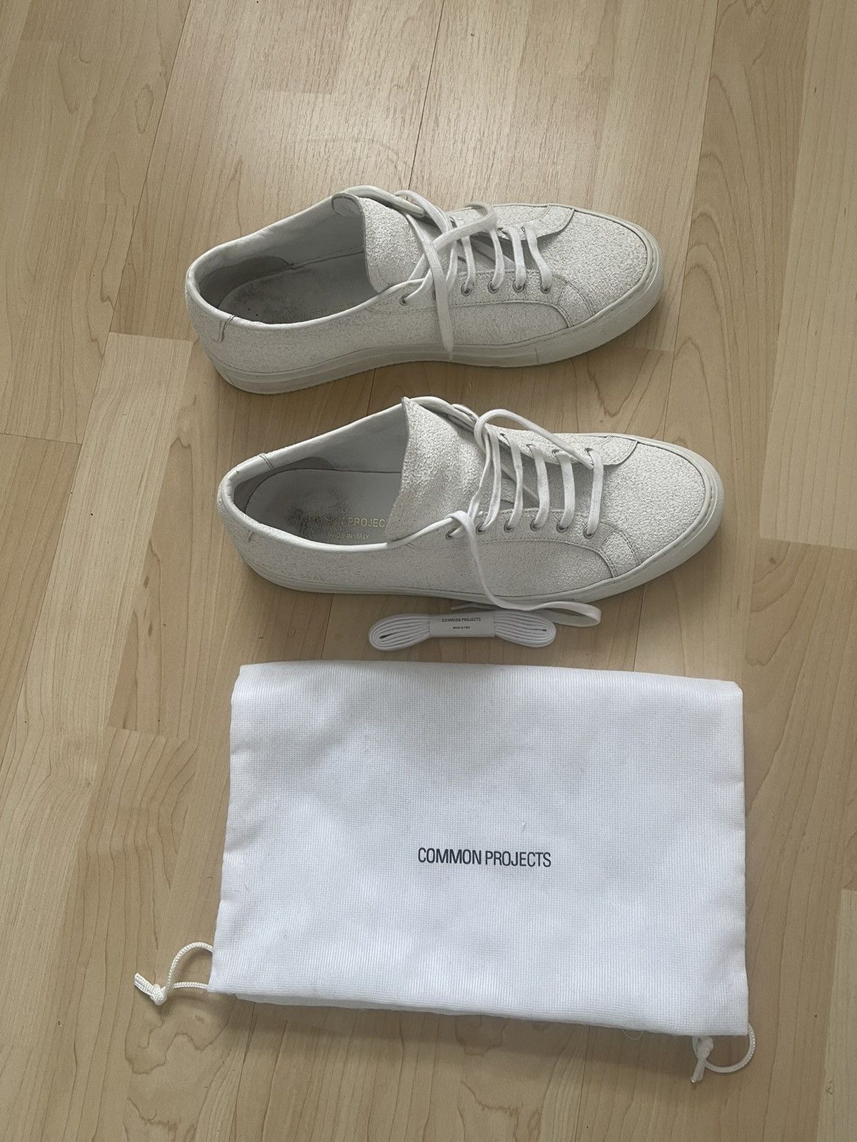 Common Projects Achilles Sneakers Textured White Leather