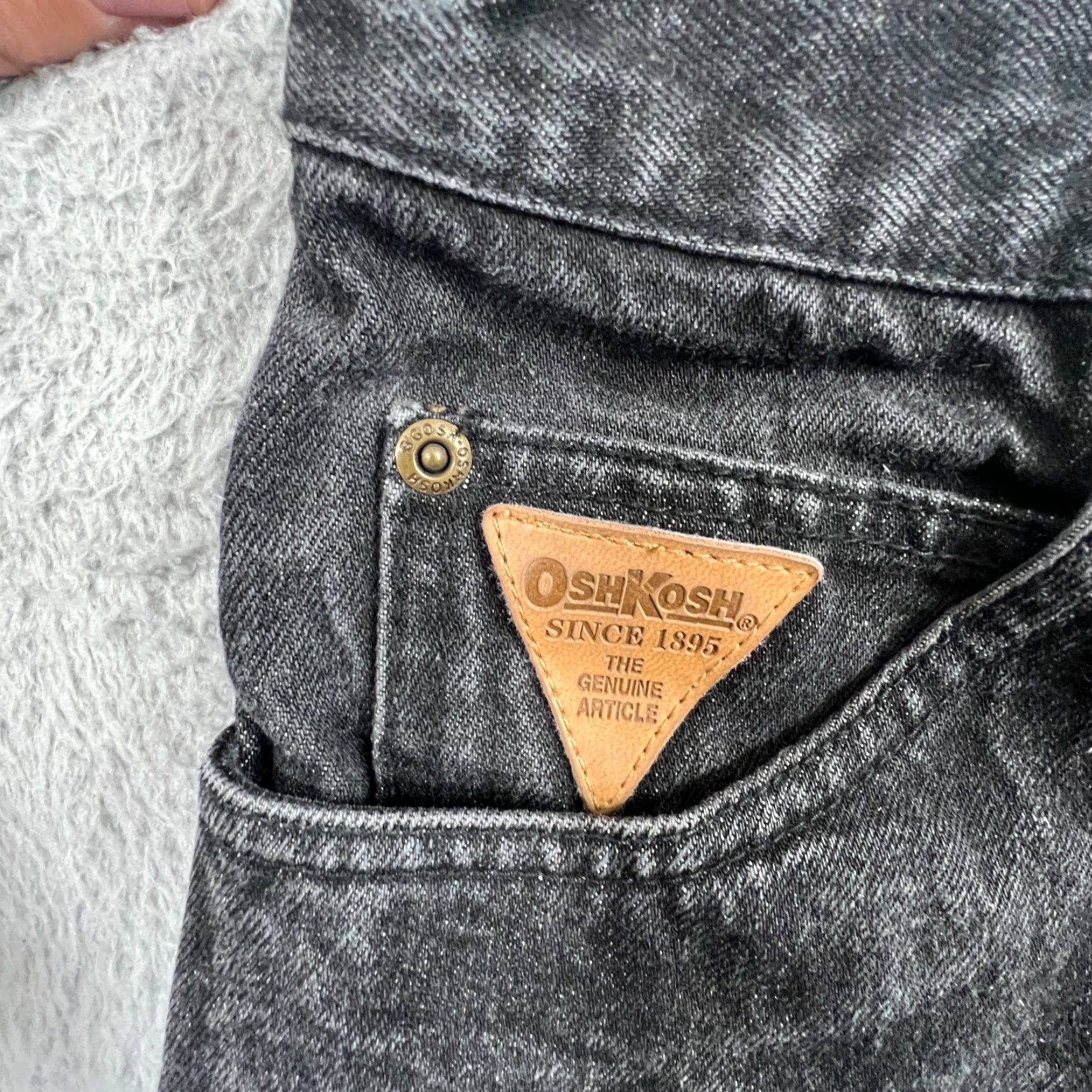 Vintage VINTAGE OshKosh B'gosh Jeans 32x32 Black Denim Straight Leg Mens Size US 32 / EU 48 - 6 Thumbnail