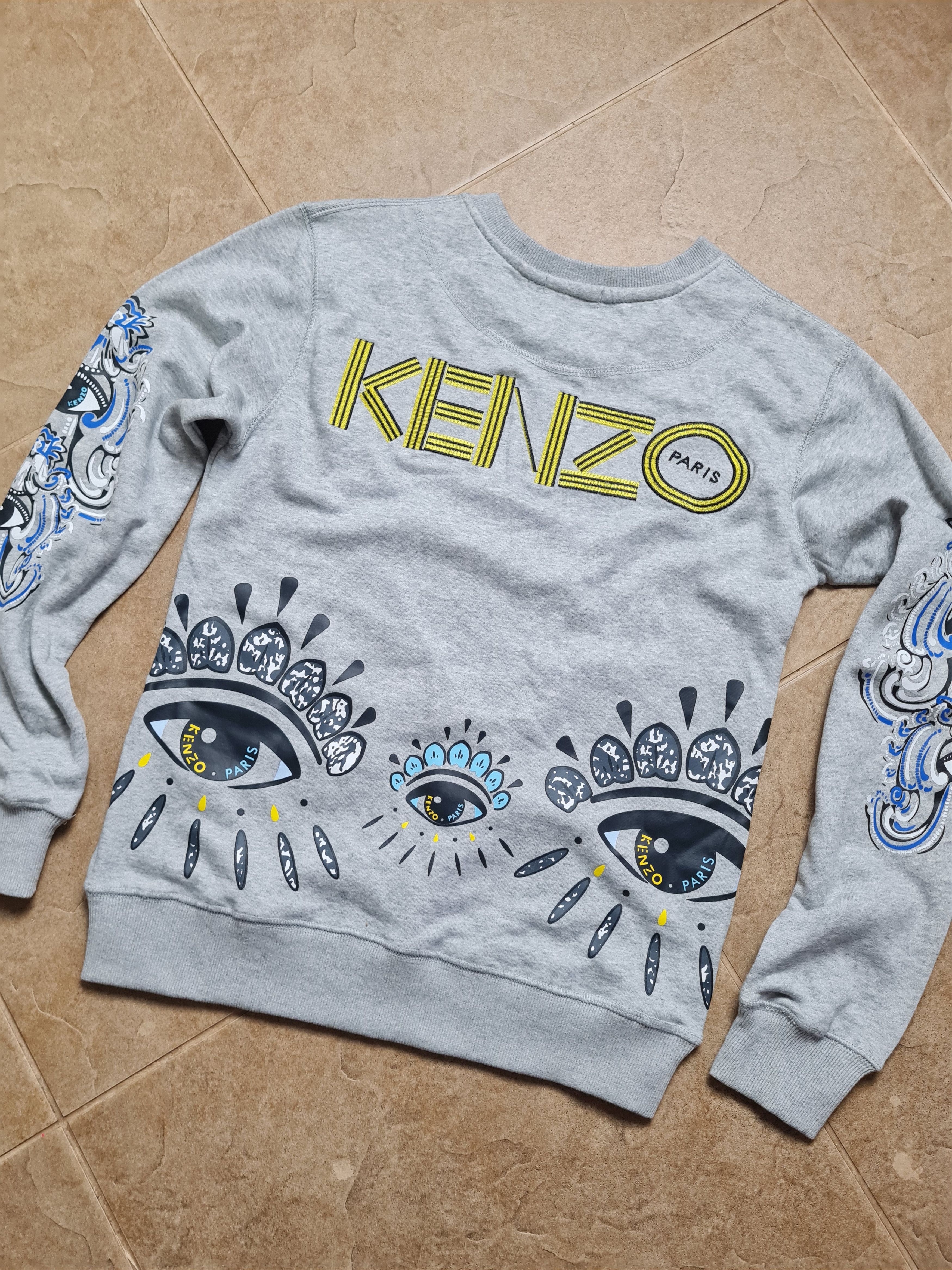 Kenzo Womens Sweatshirt KENZO big Logo Tiger Eyes Crewneck Jungle Size S / US 4 / IT 40 - 16 Thumbnail