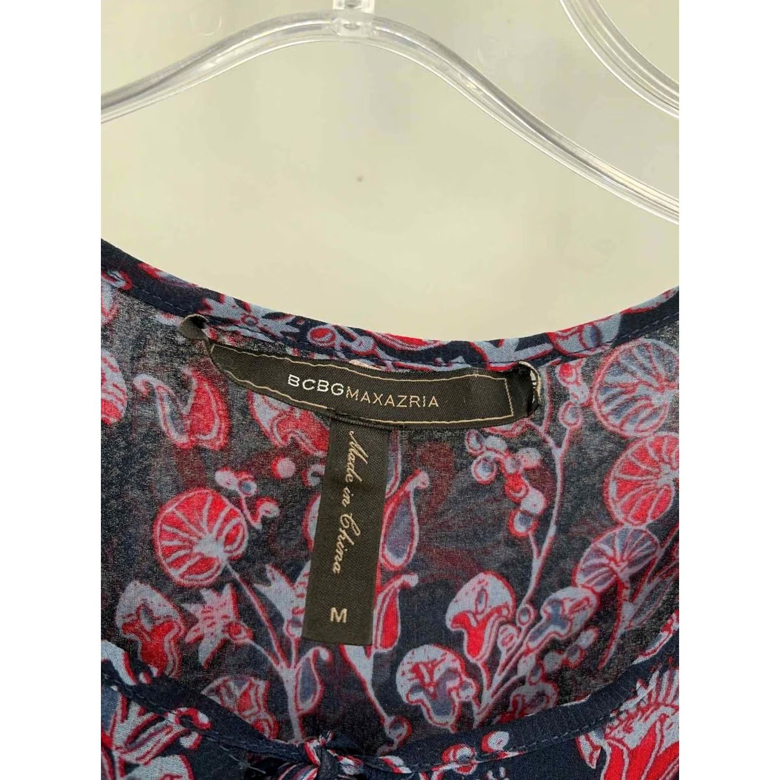 Vintage BCBG Navy Medium Long Sleeve Blouse - Pre-Owned Size M / US 6-8 / IT 42-44 - 2 Thumbnail