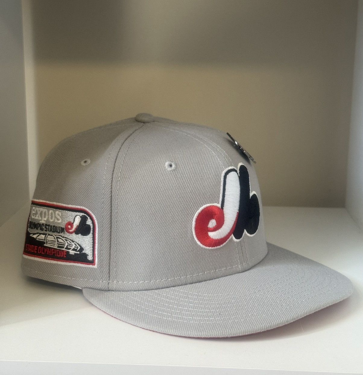 New Era New Era Montreal Expos 59FIFTY Gray Red Olympic Stadium Size ONE SIZE - 1 Thumbnail