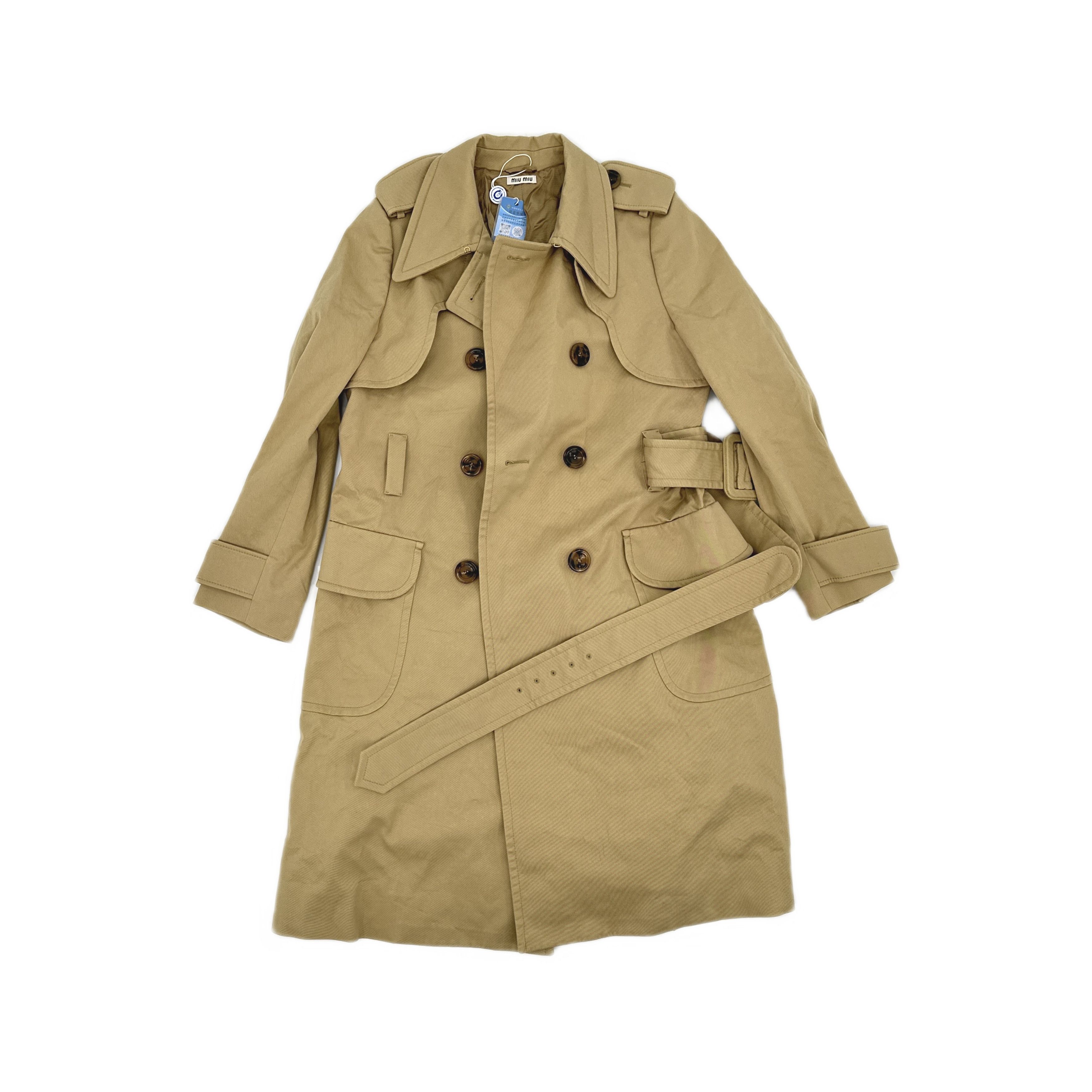 Miu Miu Miu Miu Double Breasted Trench Coat Size 42 Size M / US 6-8 / IT 42-44 - 1 Thumbnail