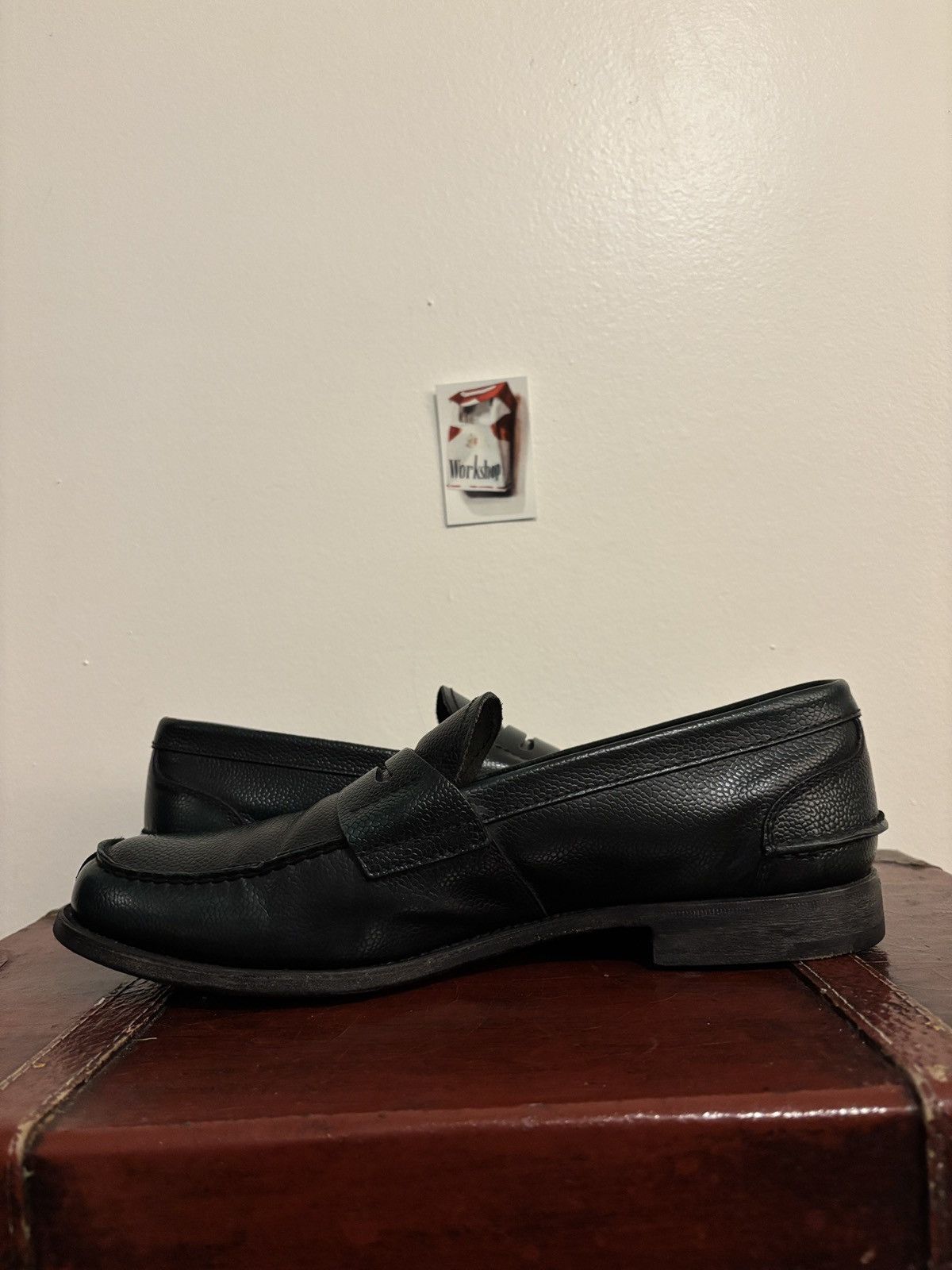 Prada Prada Spazzolato Penny Loafers Dark Green / Black Size US 9 / EU 42 - 6 Thumbnail