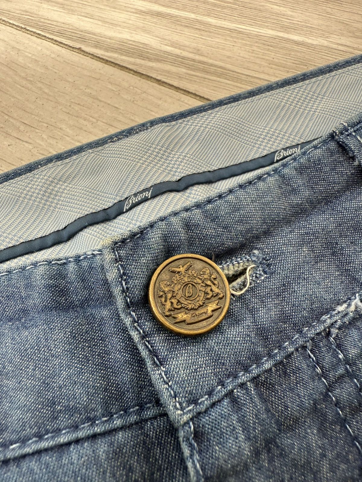 Brioni Brioni Denim Marmolada Washed Cotton Straight Luxury Jeans Size US 30 / EU 46 - 6 Thumbnail