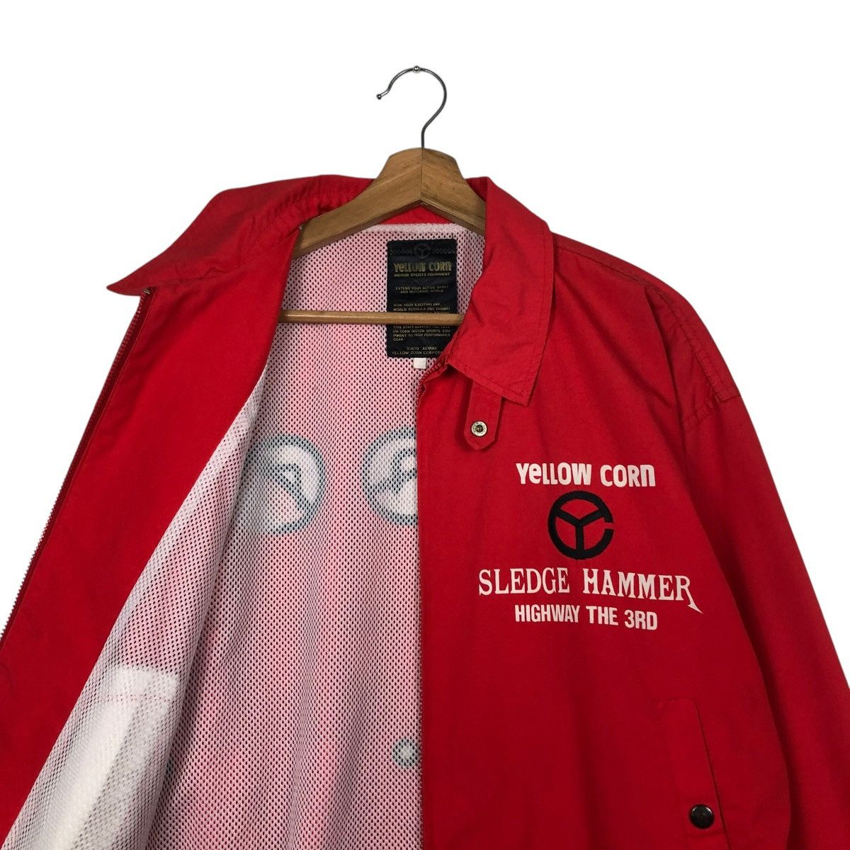 YELLOW CORN VINTAGE RACING JACKET YELLOW CORN BIG LOGO SPELL OUT KADOYA Size US L / EU 52-54 / 3 - 14 Thumbnail