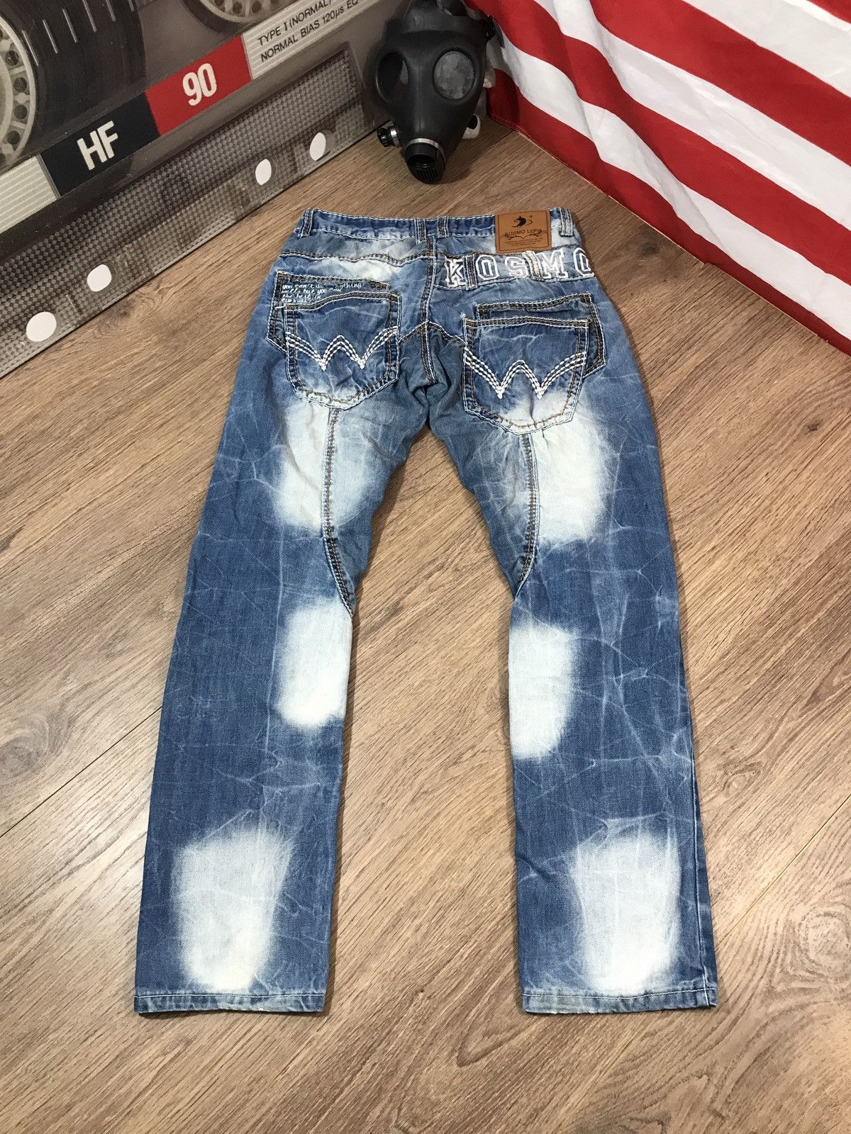 Japanese Brand × Vintage Vintage Distressed K&M Kosmo Lupo Denim Pants Jeans Size US 32 / EU 48 - 7 Thumbnail