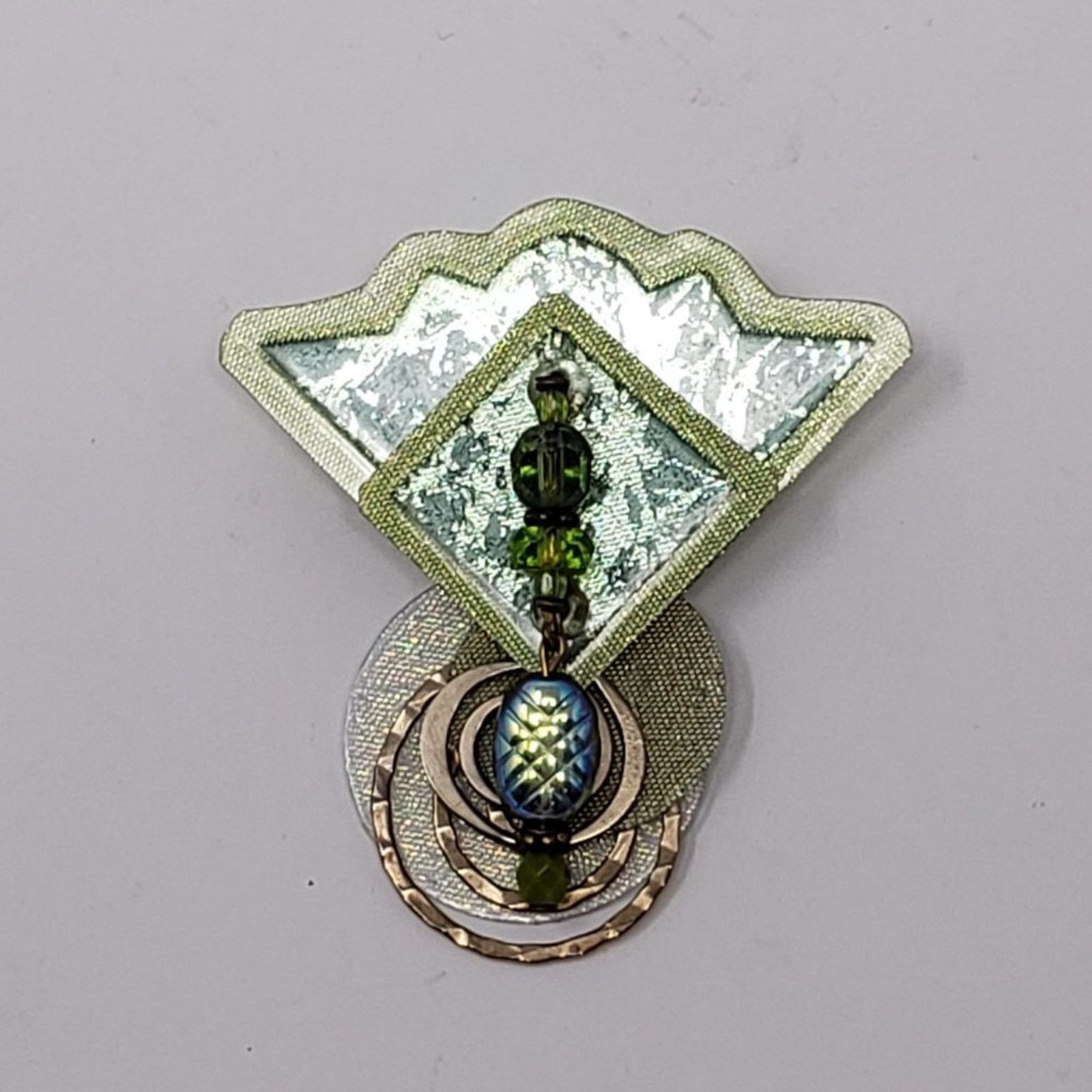 Other Caramia’s Collection Layered Beaded Multicolored Brooch Size ONE SIZE - 3 Thumbnail