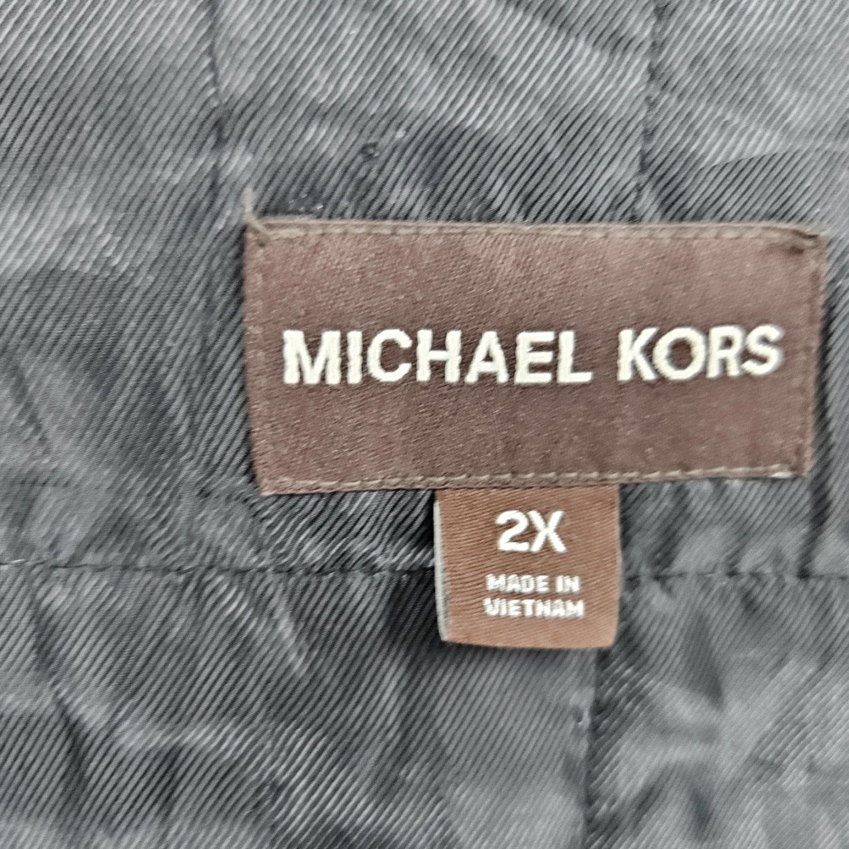 Michael Kors Michael Kors Jacket Women 2X Black Hooded Insulated Snap Zip Utility Pockets Lined Polyester Mid-Length Classic Outdoor Size XXL / US 16-18 / IT 52-54 - 3 Thumbnail