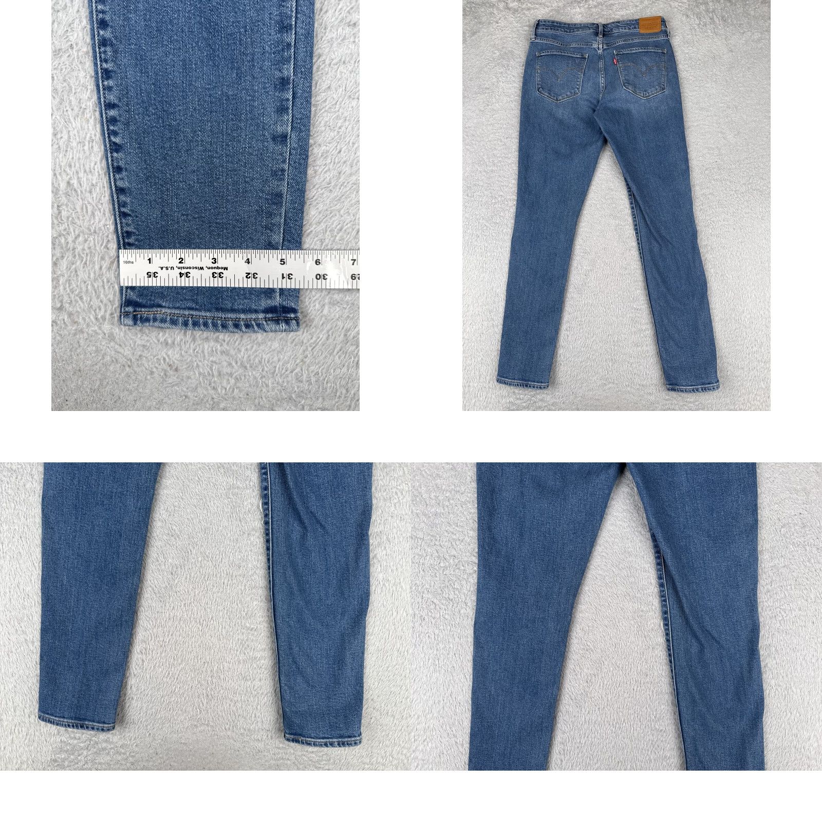 Levi's Levi's 721 High Rise Skinny Jeans Womens 30 Blue Distressed Denim Size 30" / US 8 / IT 44 - 10 Thumbnail