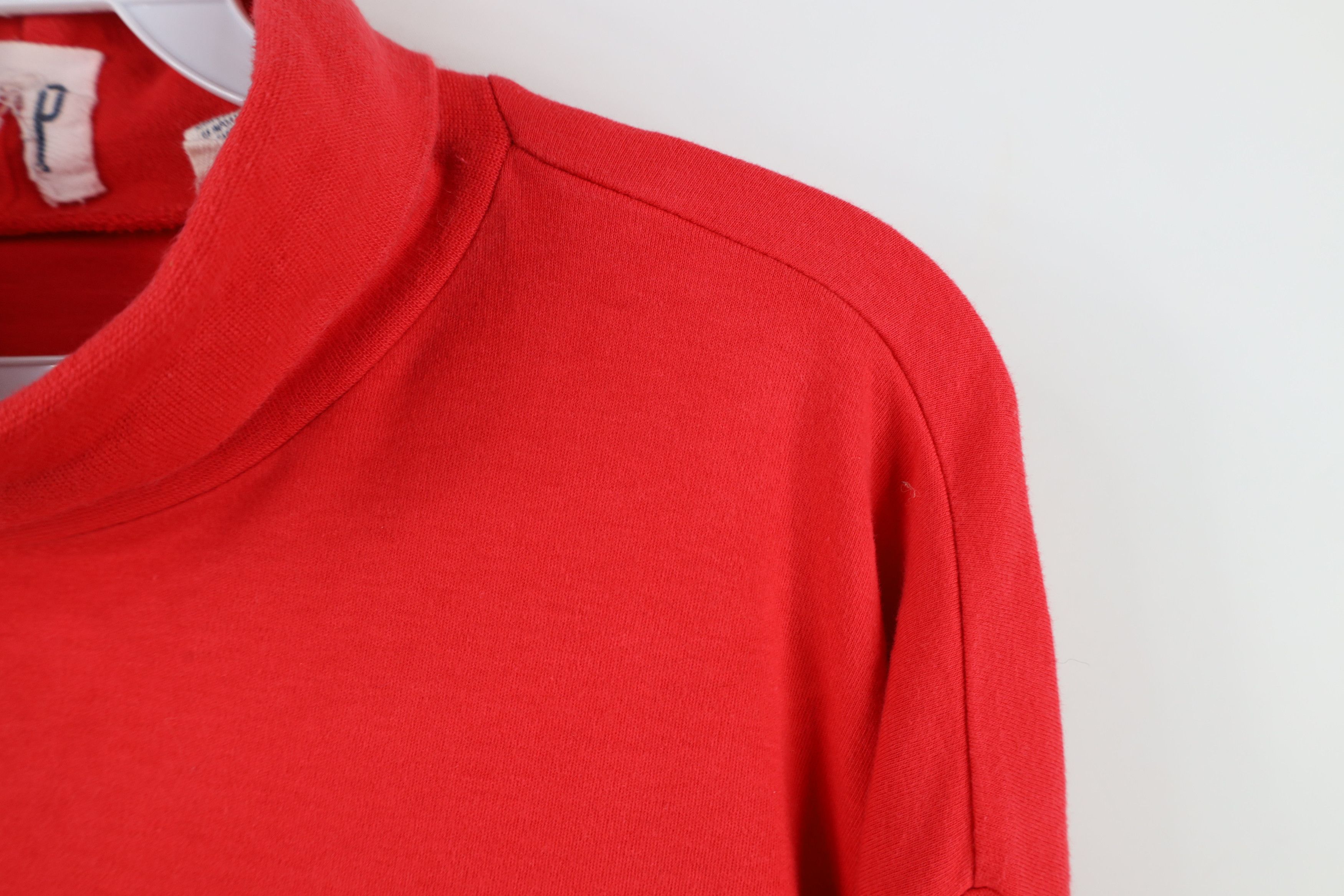 Gap Vintage 90s Gap Blank Long Sleeve Turtleneck T-Shirt Red USA Size US L / EU 52-54 / 3 - 6 Thumbnail