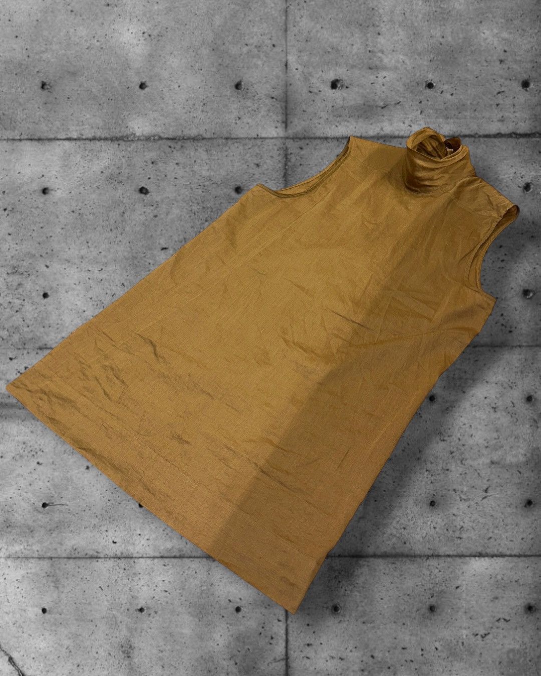 Rick Owens Rick Owens Island SS13 Sleeveless Funnel Neck Tunic Mustard Size US L / EU 52-54 / 3 - 3 Thumbnail