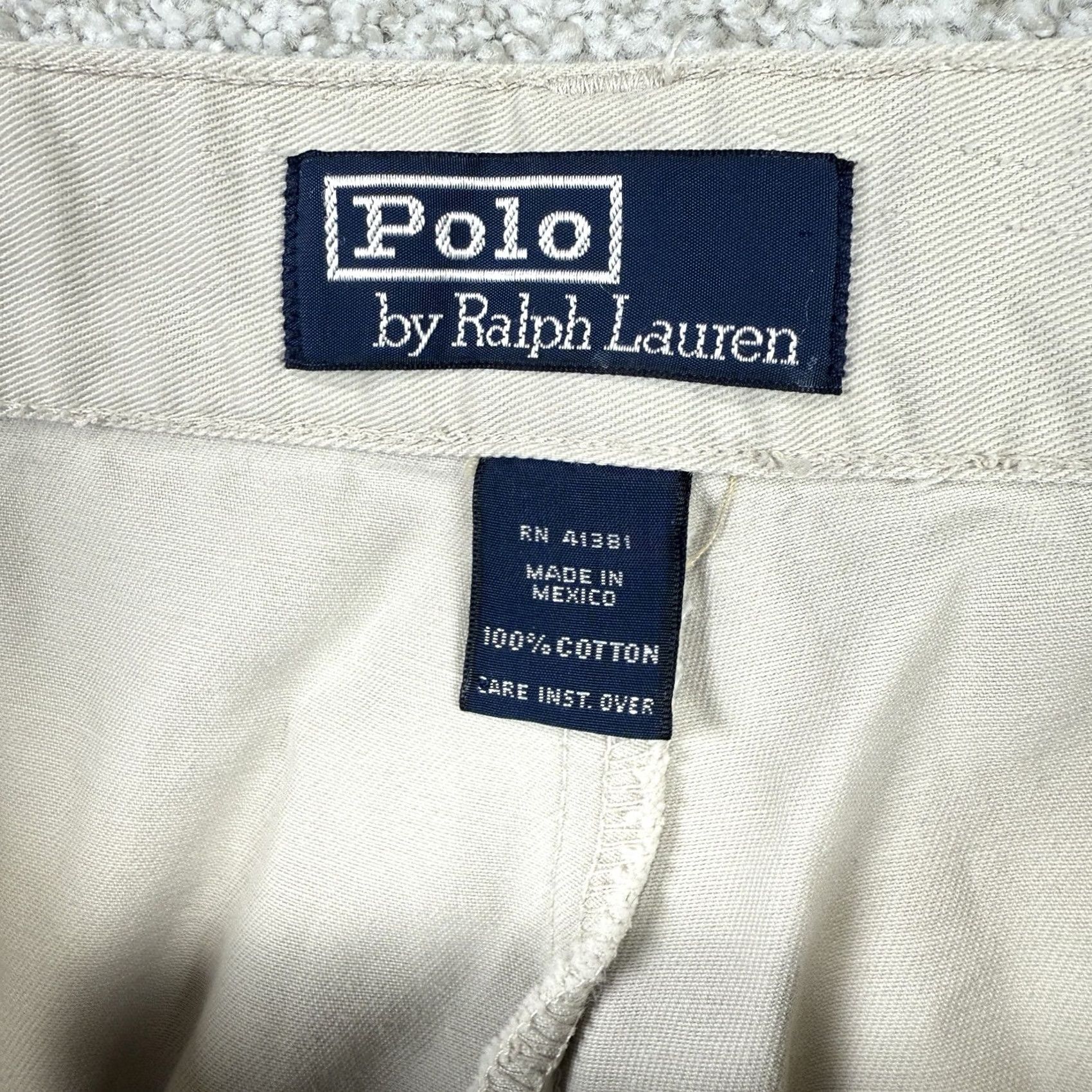 Polo Ralph Lauren VINTAGE Polo Ralph Lauren Pants Mens 34x31 Khaki Chino Flat Front Size US S / EU 44-46 / 1 - 3 Thumbnail