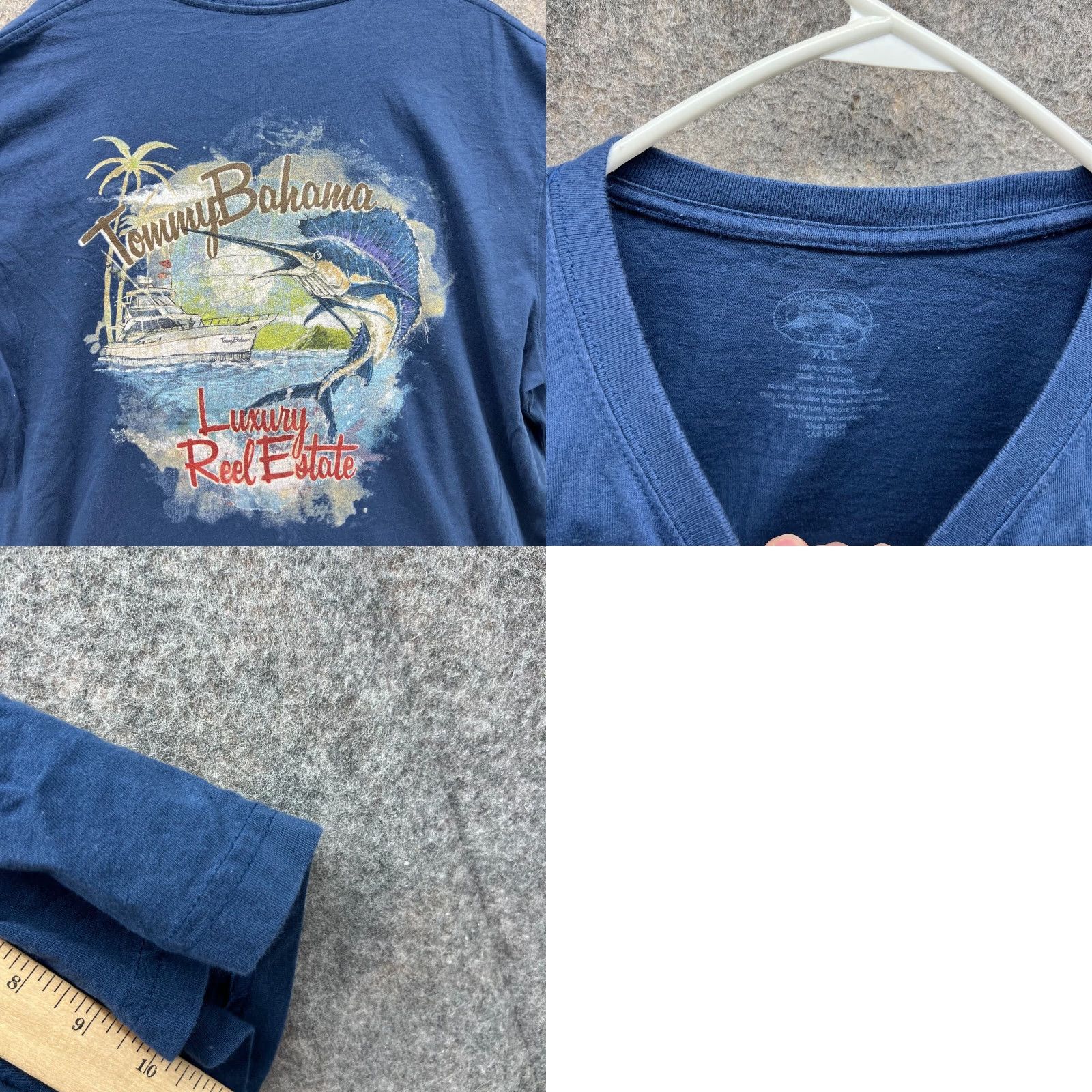 Tommy Bahama Tommy Bahama Shirt Men XXL Adult Blue Navy Casual Tee Crewneck Relax Floral Shirt Size US XXL / EU 58 / 5 - 8 Thumbnail