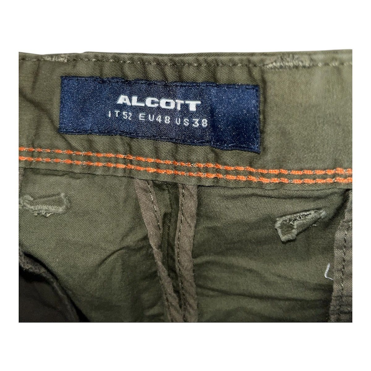 Vintage Alcott Olive Green Casual Shorts Size US 38 / EU 54 - 3 Thumbnail