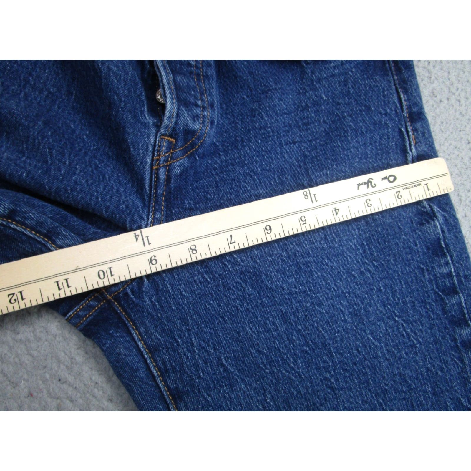 Levi's Levi's Wedgie Straight Jeans Womens 28 Blue High Rise Button Fly Stretch Big E Jeans Women Slim Rise 28 in Medium Blue Denim Size 28" / US 6 / IT 42 - 6 Thumbnail