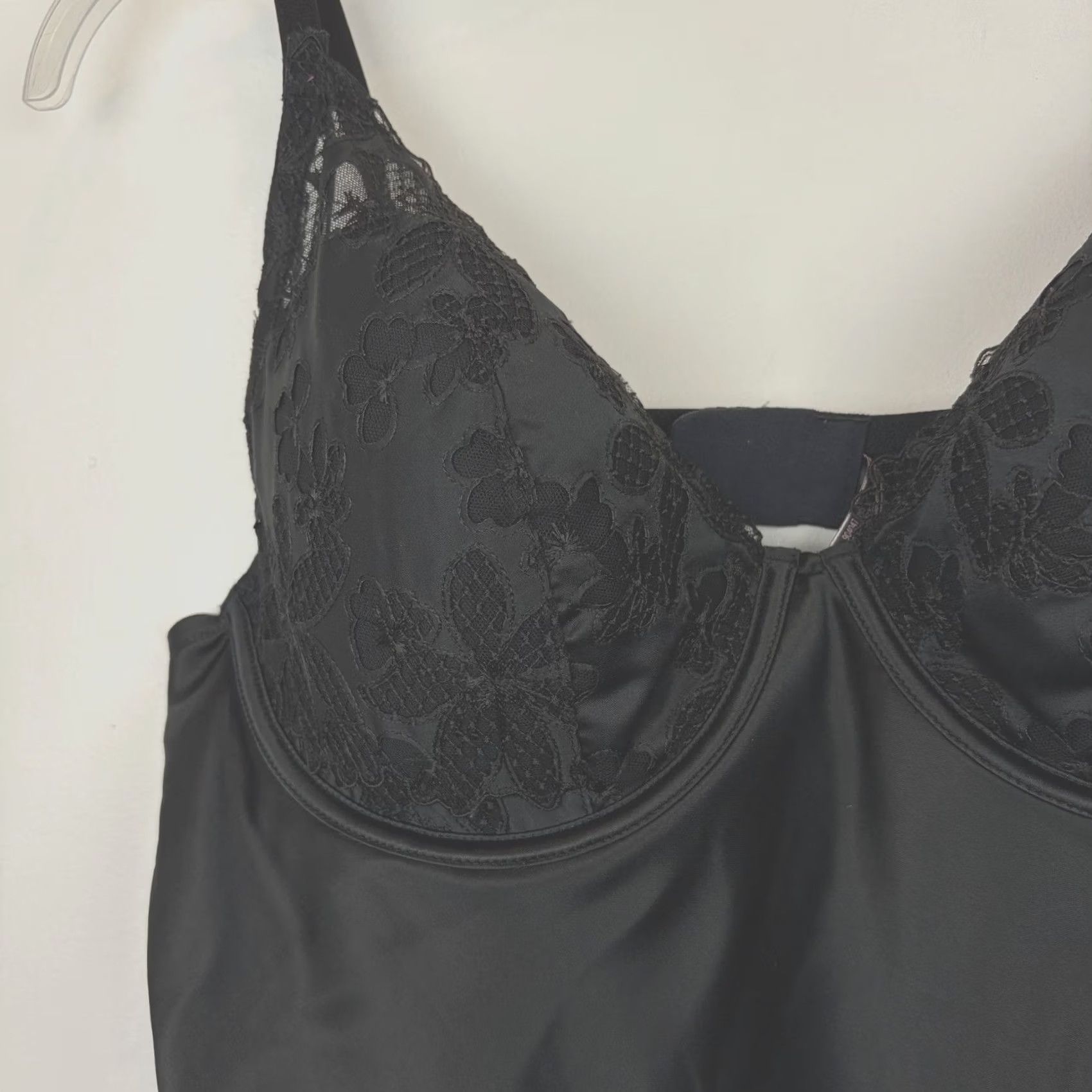 Victoria's Secret Victorias Secret Satin Slip Dress Lace Black Mini XXL Plus Sexy Shiny Size XXL / US 16-18 / IT 52-54 - 5 Thumbnail