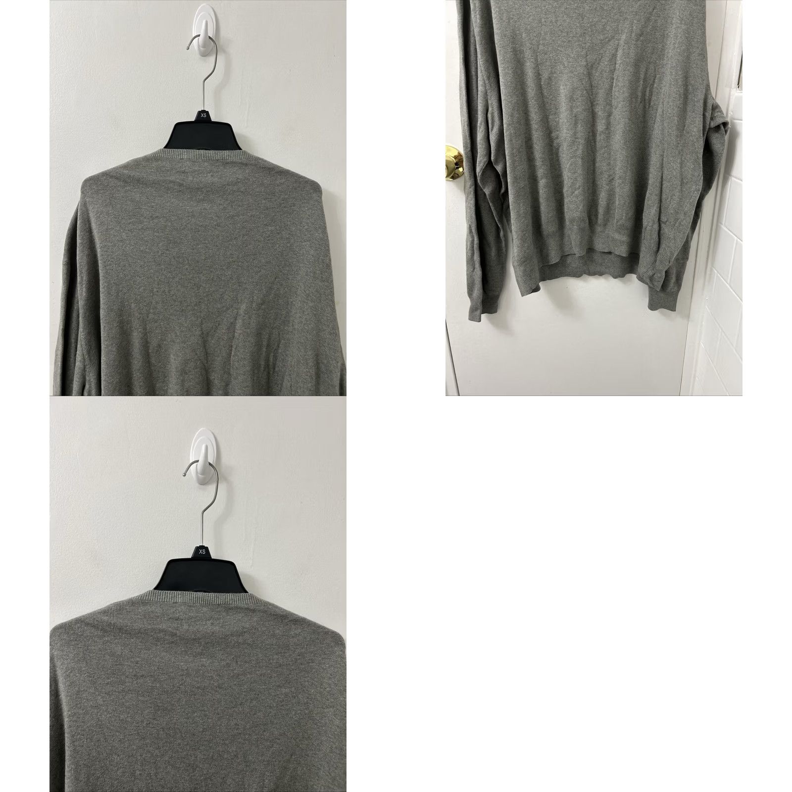 Polo Ralph Lauren Polo Ralph Lauren Sweater Mens 2XL Gray V-Neck Pullover Long Sleeve Pima Cotton Logo Shirt Size US XXL / EU 58 / 5 - 8 Thumbnail