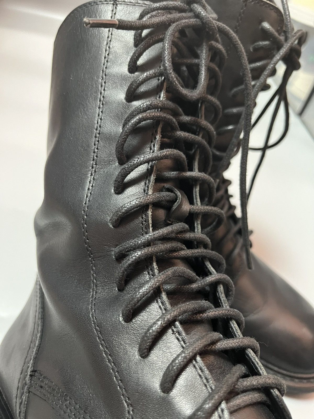 Ann Demeulemeester Ann Demeulemeester lace-up side zip combat boots Size US 10 / IT 40 - 8 Thumbnail