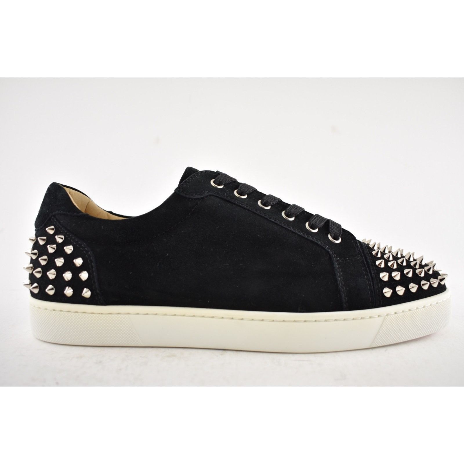 Christian Louboutin Christian Louboutin Men Seavaste 2 Flat Black Silver Spike Size US 11 / EU 44 - 2 Thumbnail