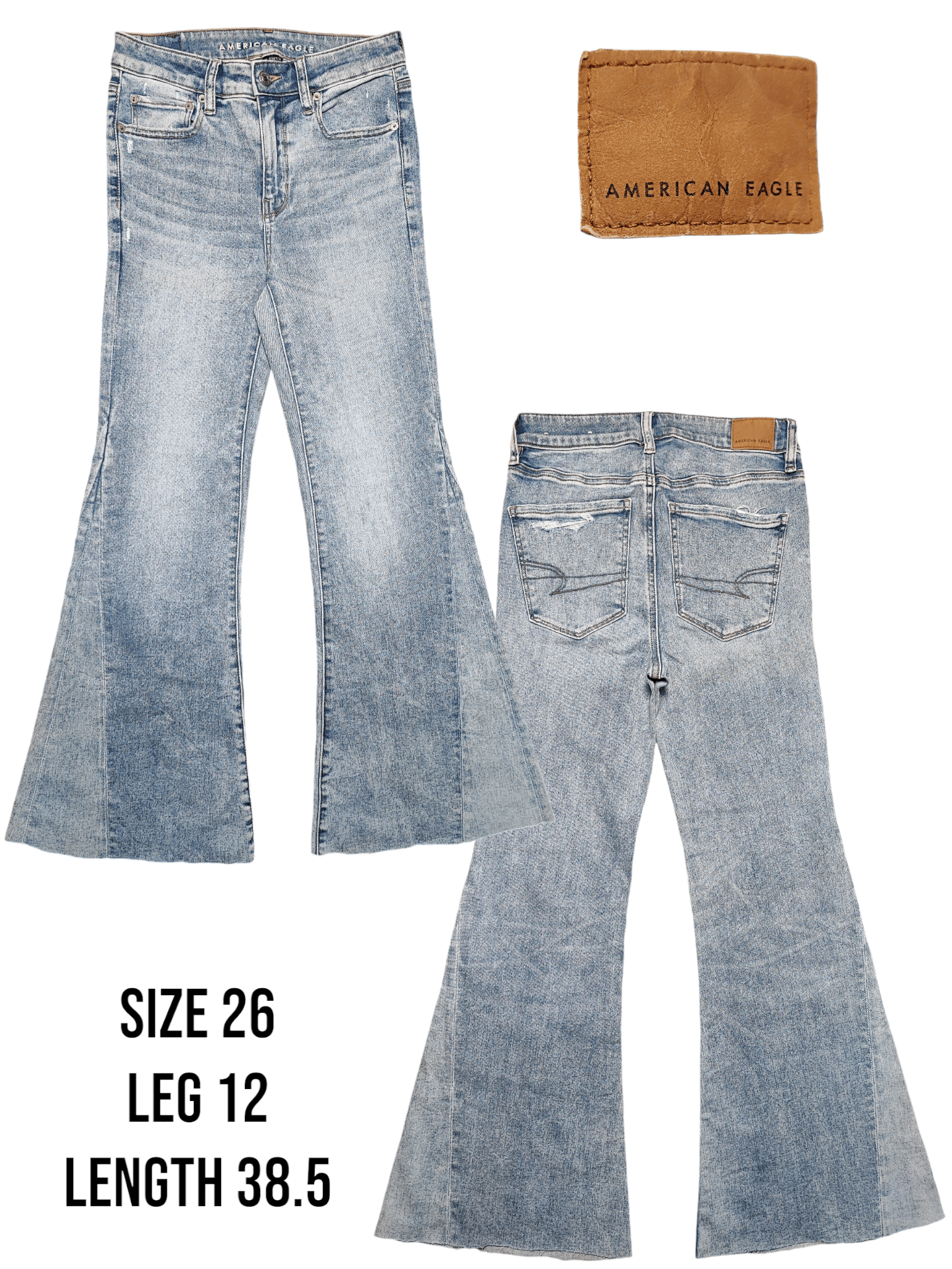 American Eagle Outfitters × Jean FLARED JEANS By AMERICAN EAGLE Size US 26 / EU 42 - 1 Thumbnail