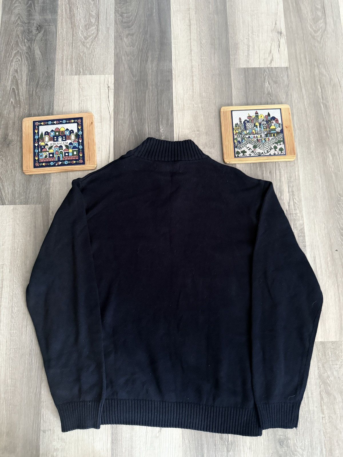 U.S. Polo Assn. × Vintage Us Polo Assn Navy Sweater Men 1/4 zip Pullover 90s Mock Neck Size US XXL / EU 58 / 5 - 5 Thumbnail