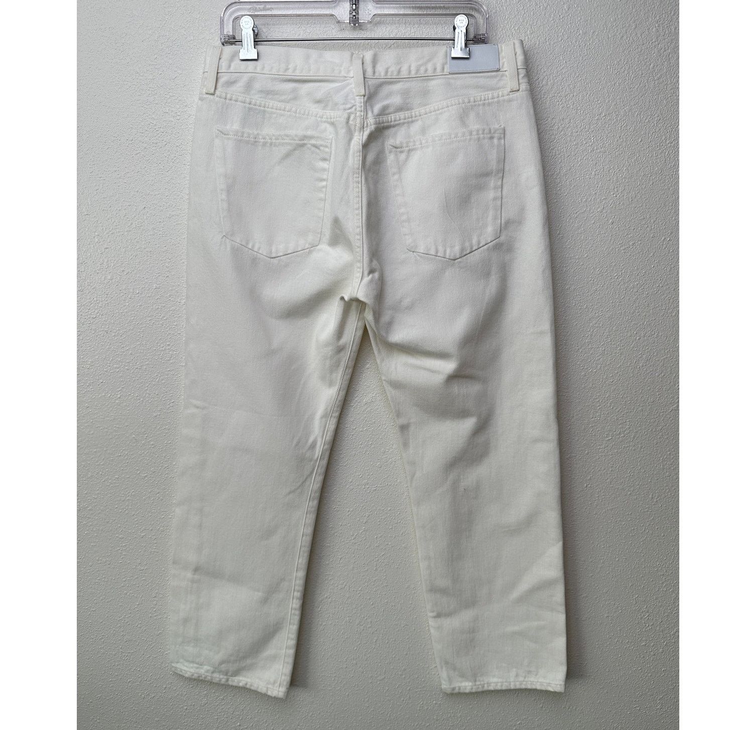 GOLDSIGN Goldsign Ivory Straight-Leg 100% Cotton Jeans 29 Button Fly Size 29" - 5 Thumbnail
