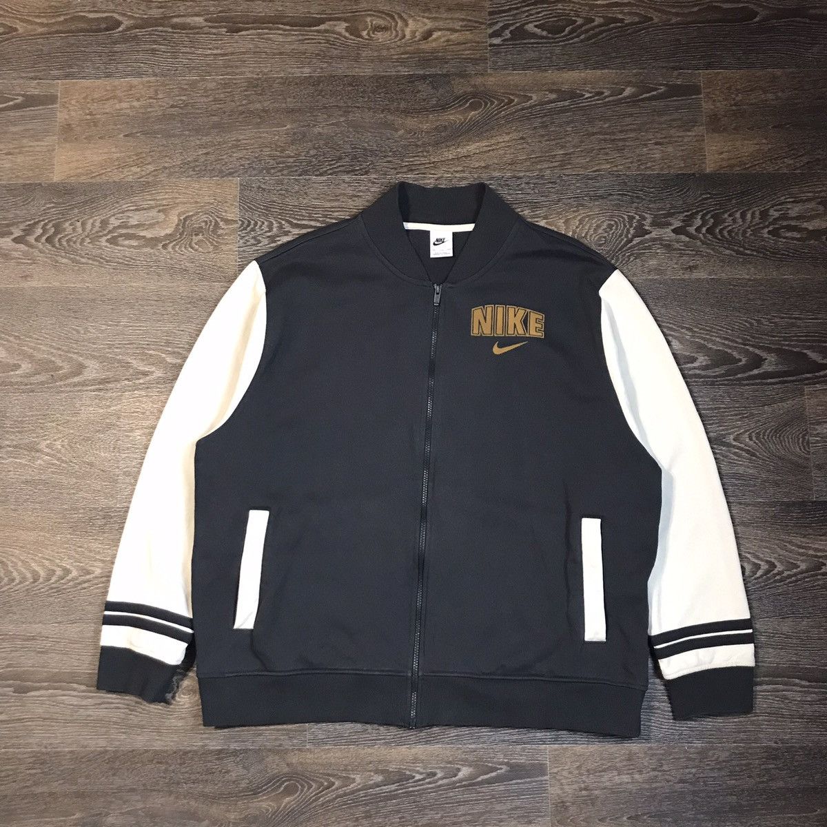 Nike × Vintage NIKE Big boy DRILL BIG LOGO RARE Y2K VINTAGE BOMBER JACKET Size US XXL / EU 58 / 5 - 2 Thumbnail